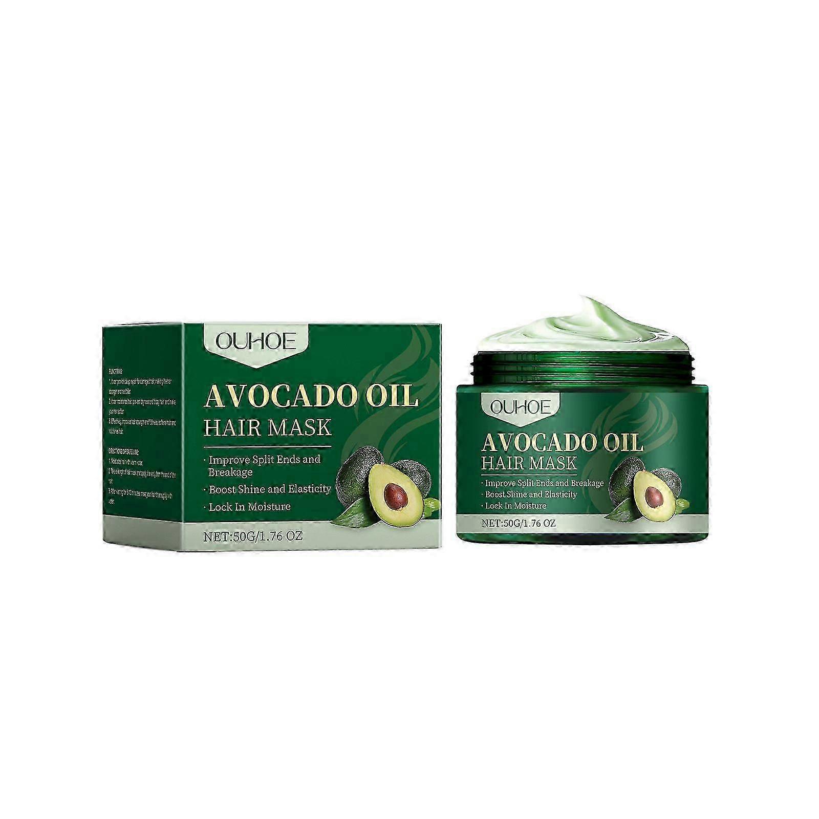 Deep Hydrating Avocado Oil Hair Mask for Shine, Strength  Elasticity