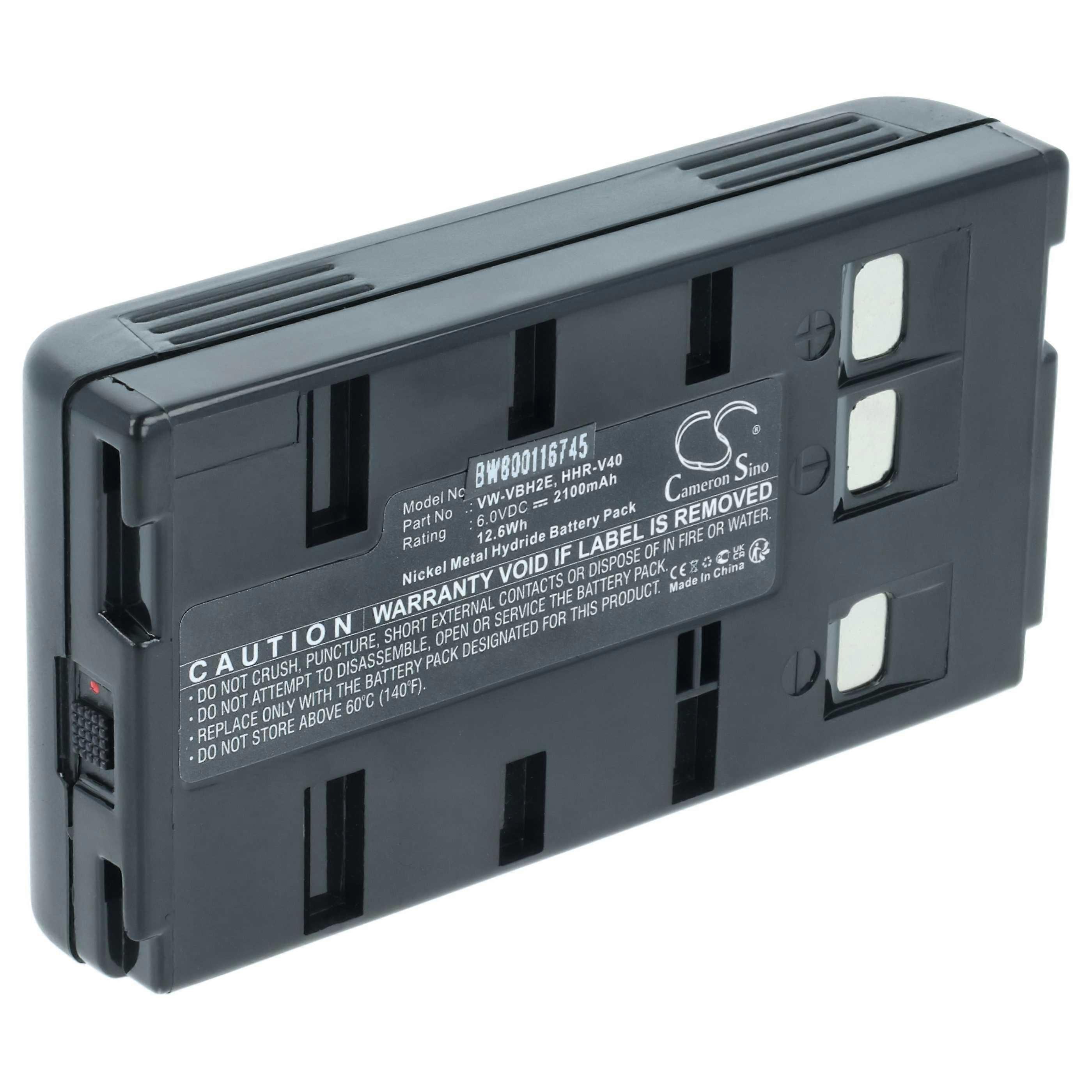 vhbw battery compatible with RCA CC800, CG400, CC740, CC-710, Pro-80, CG-400, CC-740, CC837, CC-837, CC-800 video camera camcorder (2000 mAh, 6 V, NiMH)