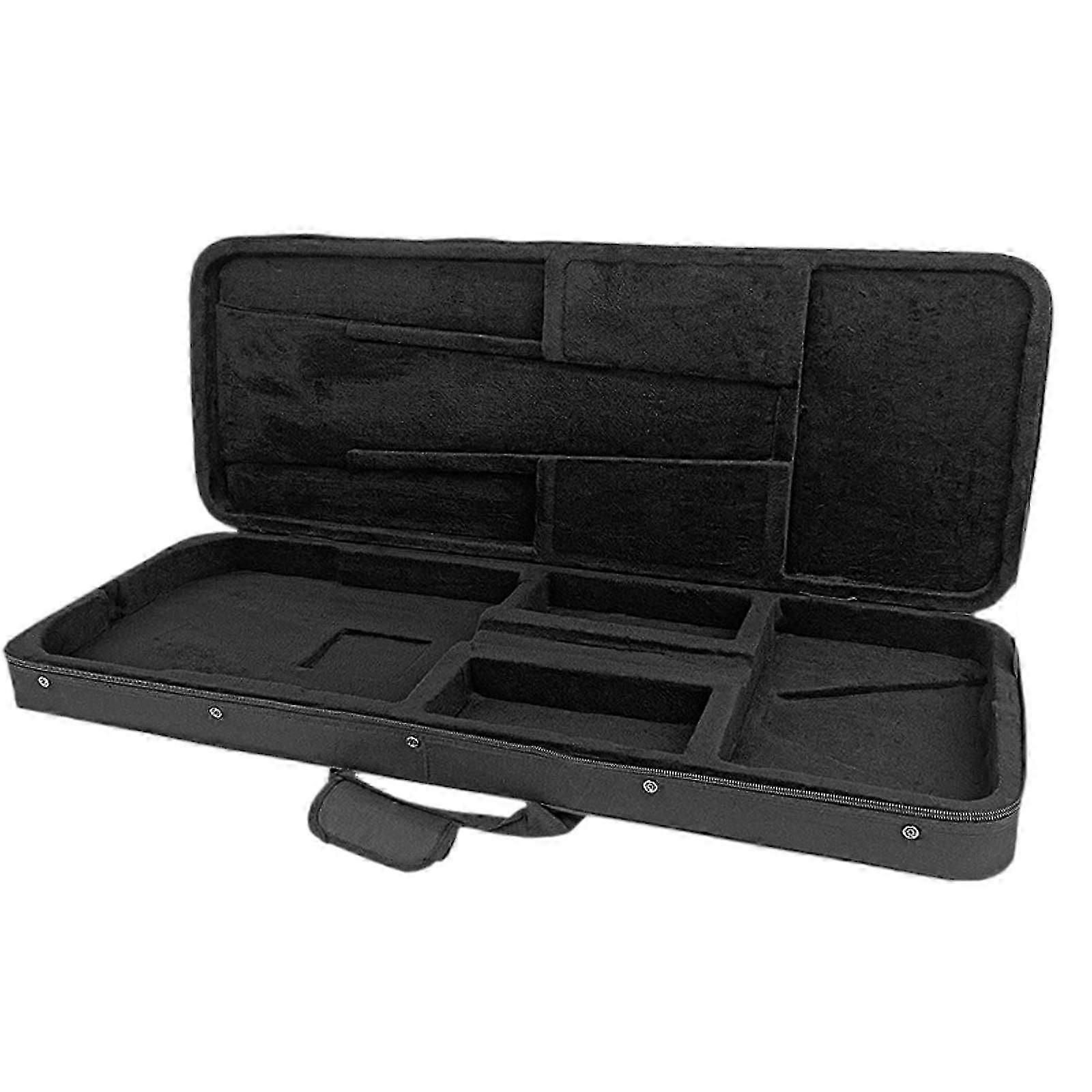 Electric Guitar Case Padding Sturdy with Pocket Nylon Dustproof Storage Case