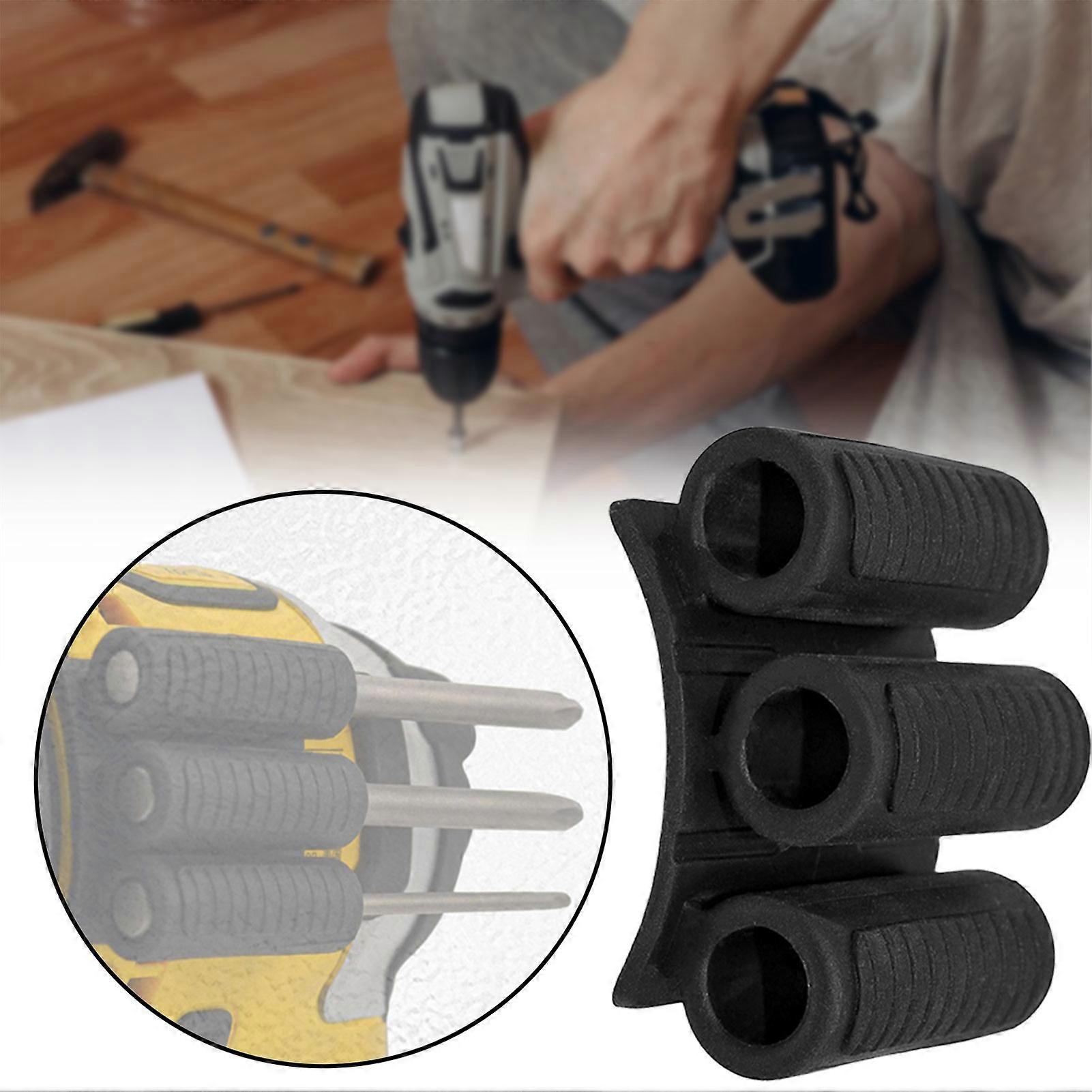 3Hole Drill Add-on Quick Change Bits Holder Mount Attachment Driver Bits Side Holder of Power Drill for Universal Fit Drill Tool