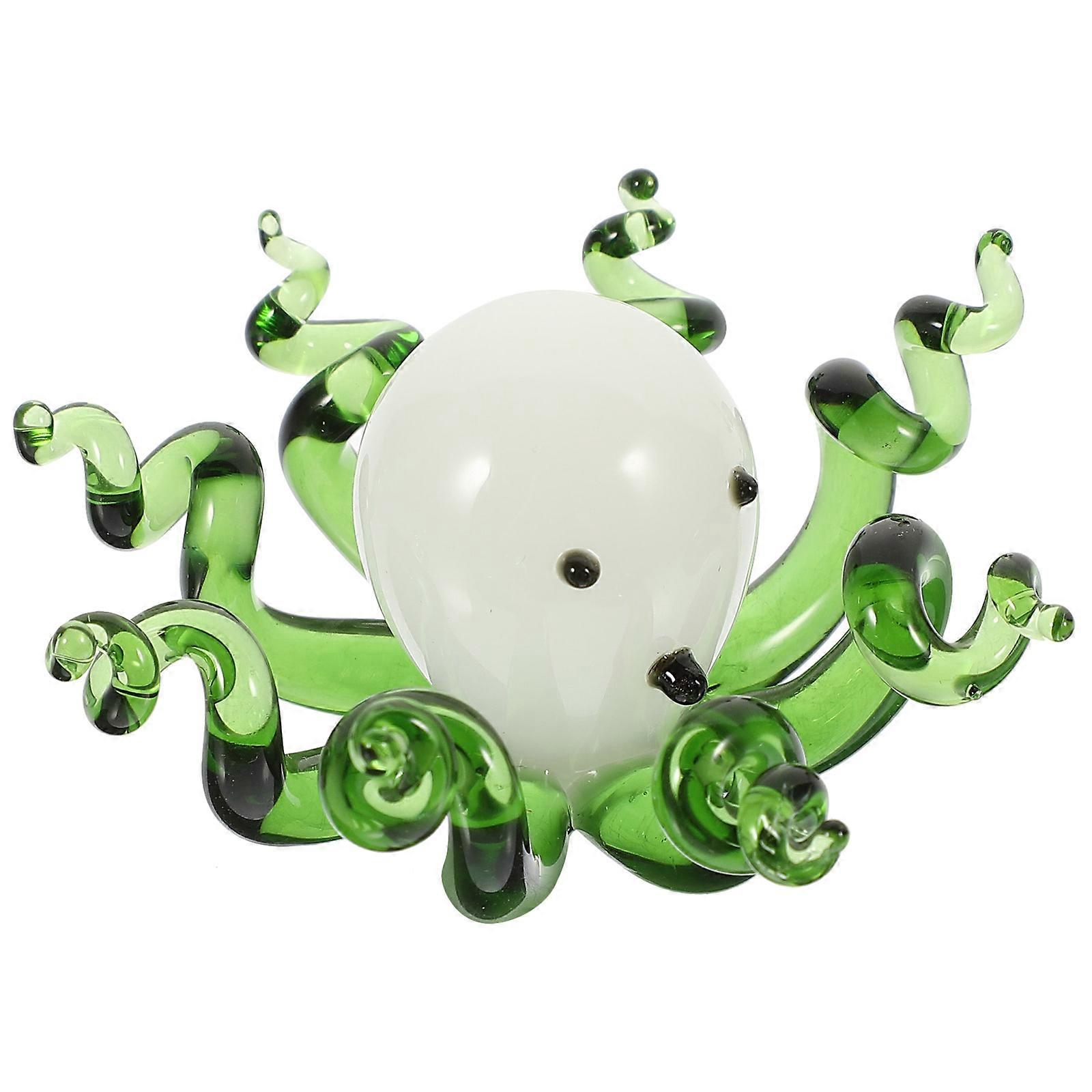 Mini Glass Octopus Decor for Table 2Pcs Octopus Figurine Ornament
