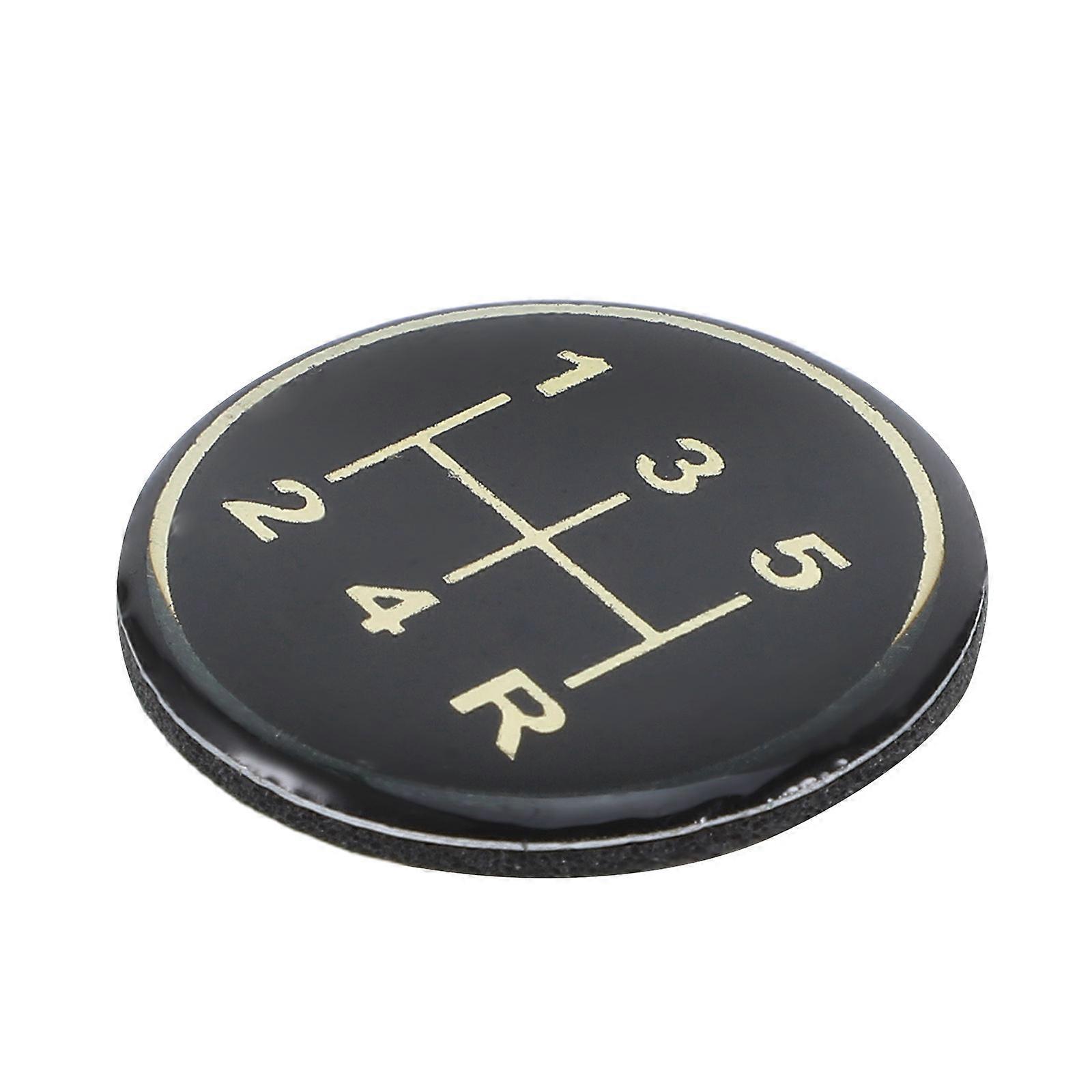 Manual Transmission Car Gear Shift Sticker Black 5Pcs Collection