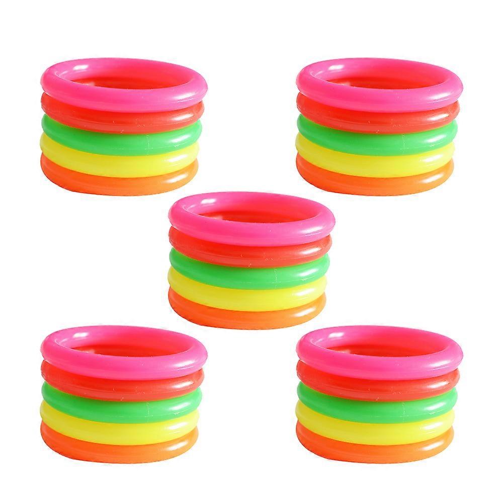 Toss Rings Game Plastic Throwing Rings for Hanging Use 25Pcs Color Assorted