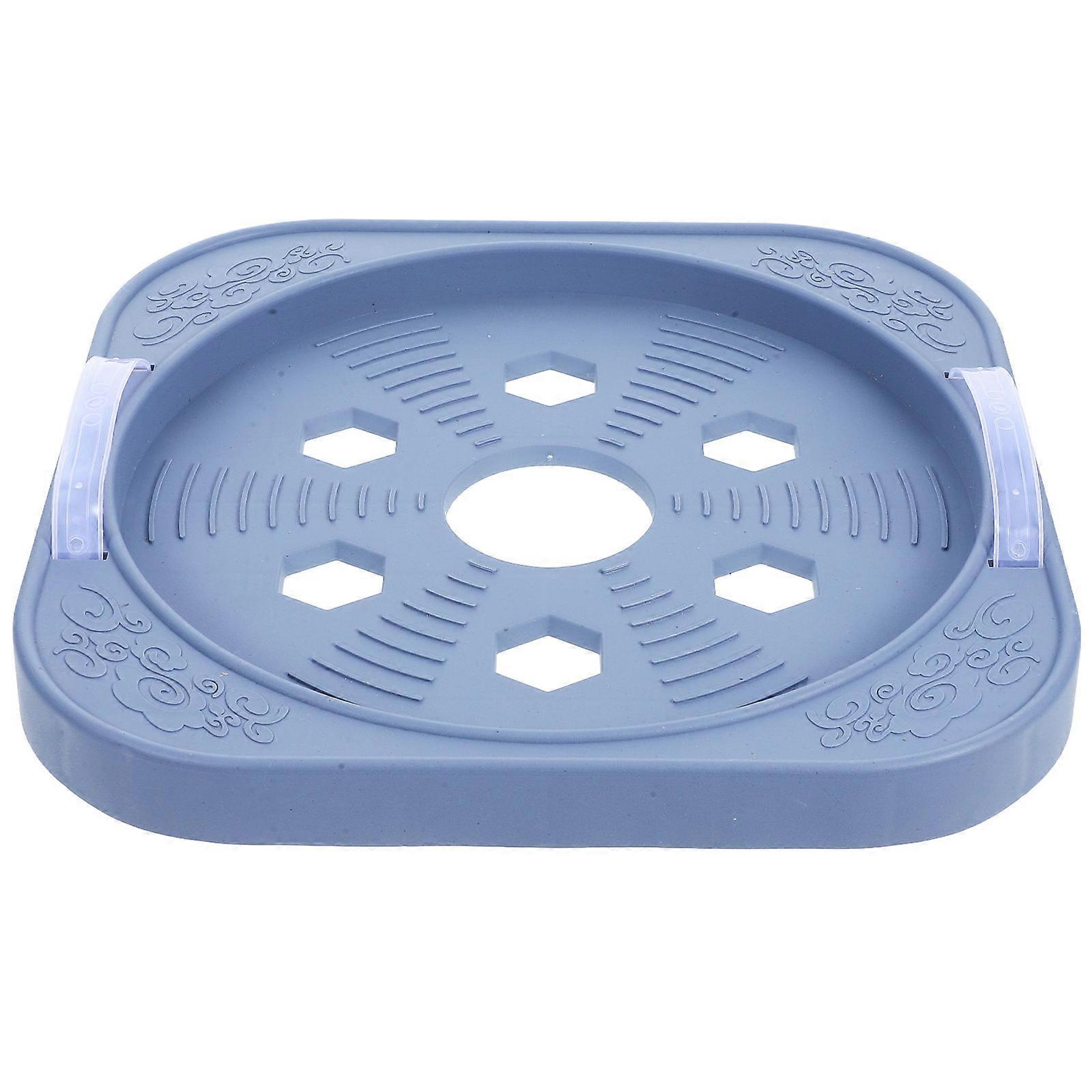 Round Tank Tray with Wheels 1 Set Movable Portable Base Plate