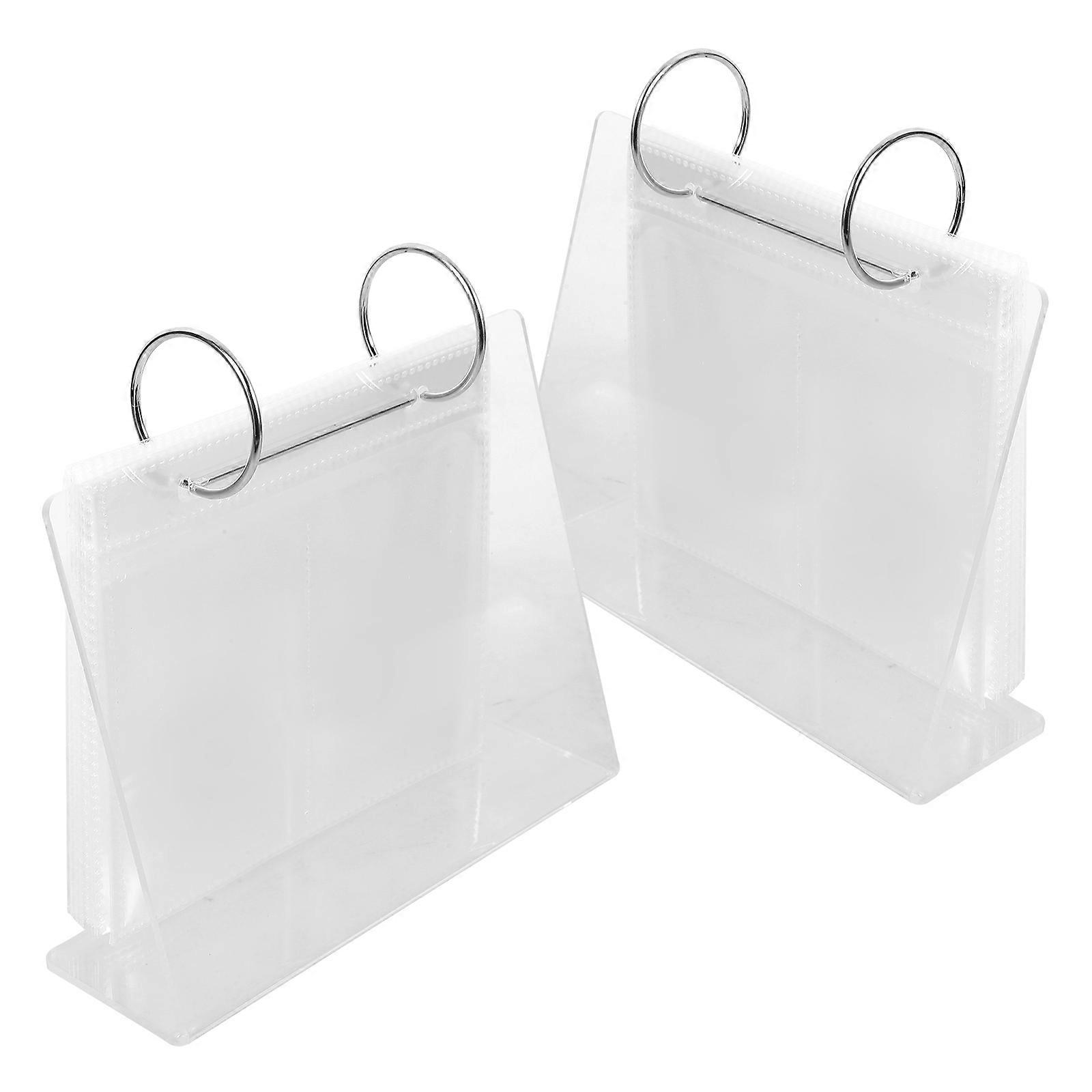 Acrylic Photo Frame Sign Holder for Tabletop Display 2pcs Multi Color>Show Colors