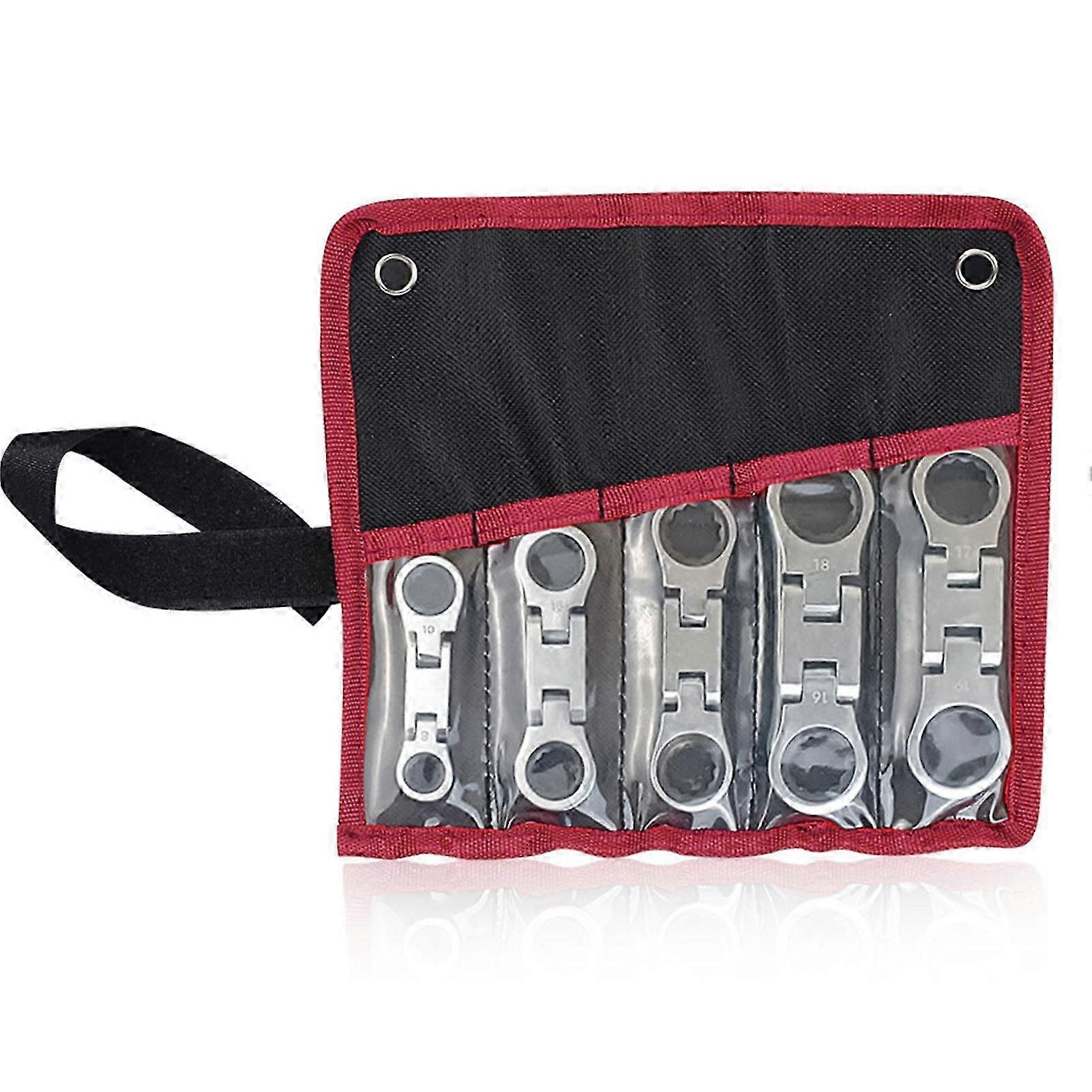 Pivoting Ratchet Wrench Set for Auto Mechanics 12 Teeth Double End Spanner Versatile Industrial Maintenance Upgrade