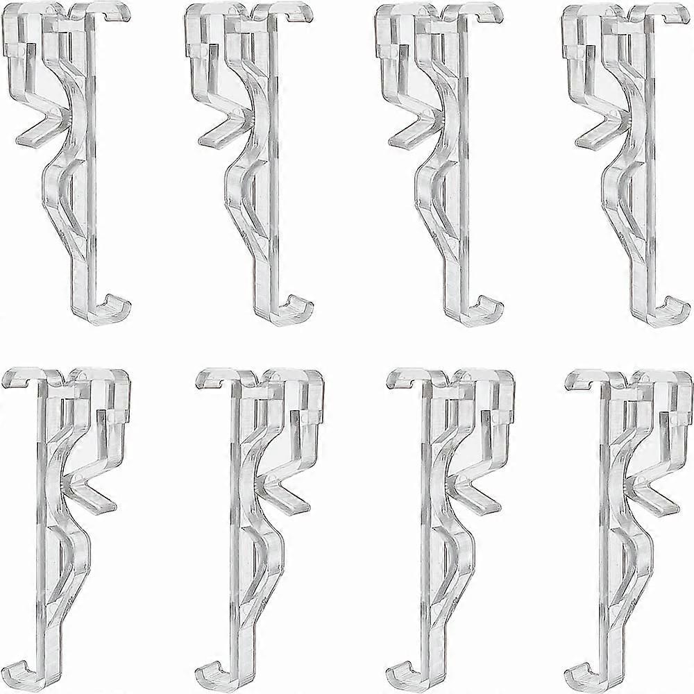 20pcs Blinds Valance Clips 2.5 Inch Clear Plastic Universal Holders for Secure Valance Attachment