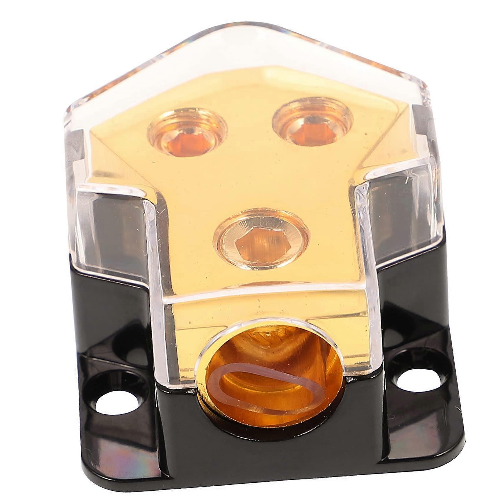 Car Audio Distribution Block 12V Power and Ground Splitter for Car Amplifier with CorrosionResistant Cover
