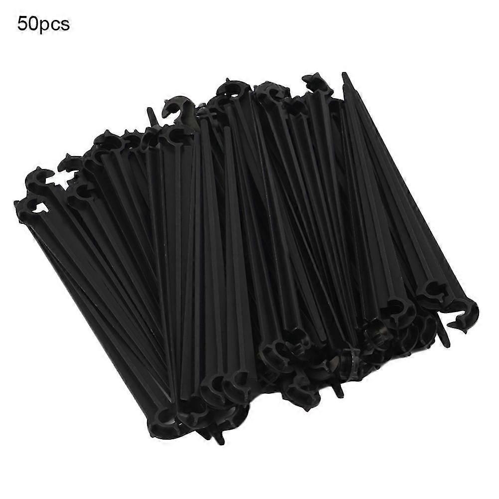 50pcs Plastic Hook Fixed Stems Support Holder For 4/7 Drip Irrigation Water Hose