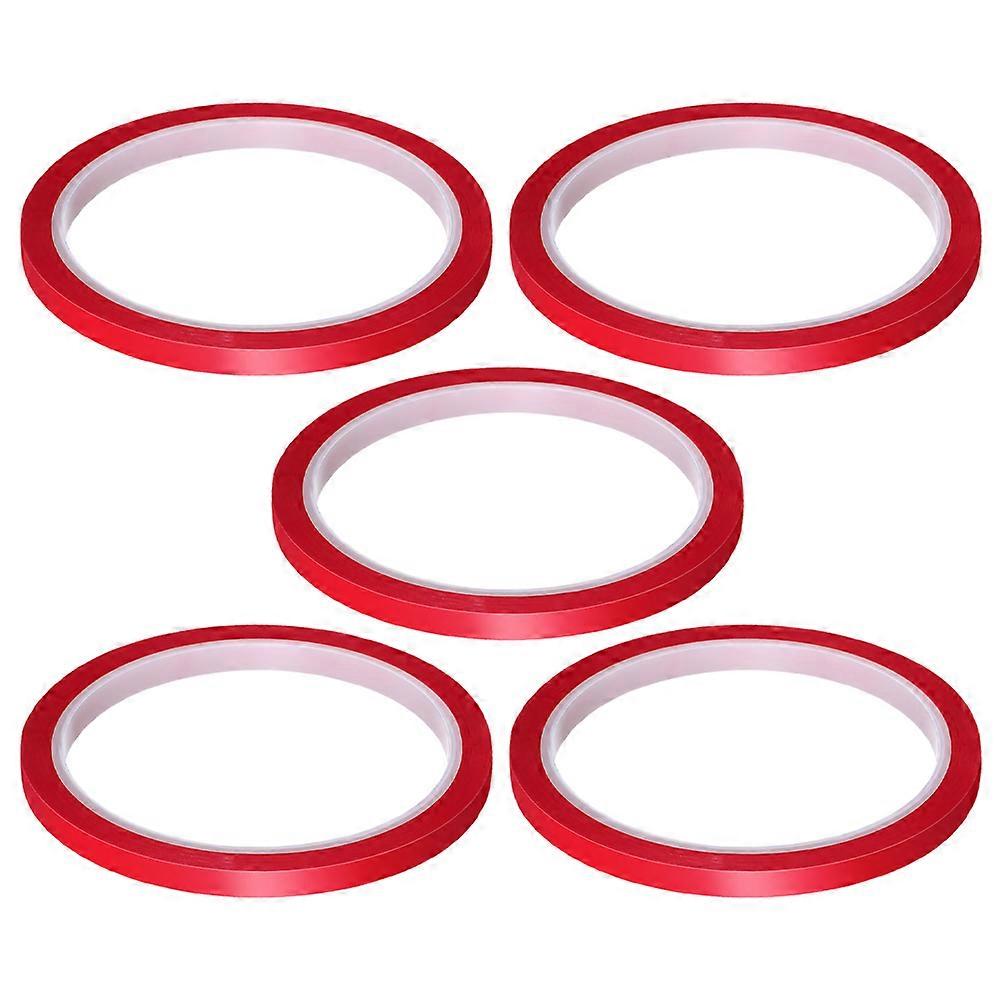 Durable Car Decorative Strips for Car Use Red 5Pcs Waterproof