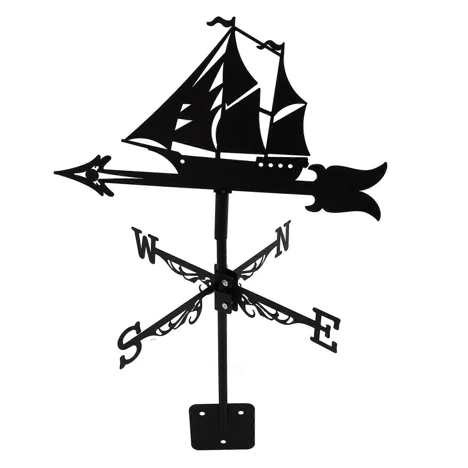 Iron Weather Vane for Garden Decoration Black Color Workmanship Withstands Harsh Weather