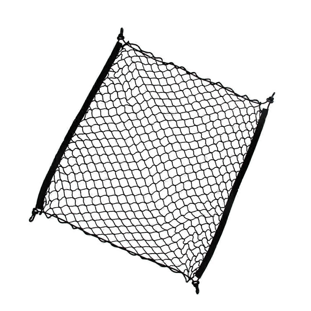 70x70cm Dual Layer Trunk Cargo Net with 4 Hooks Universal Car Storage Mesh for SUV Organization