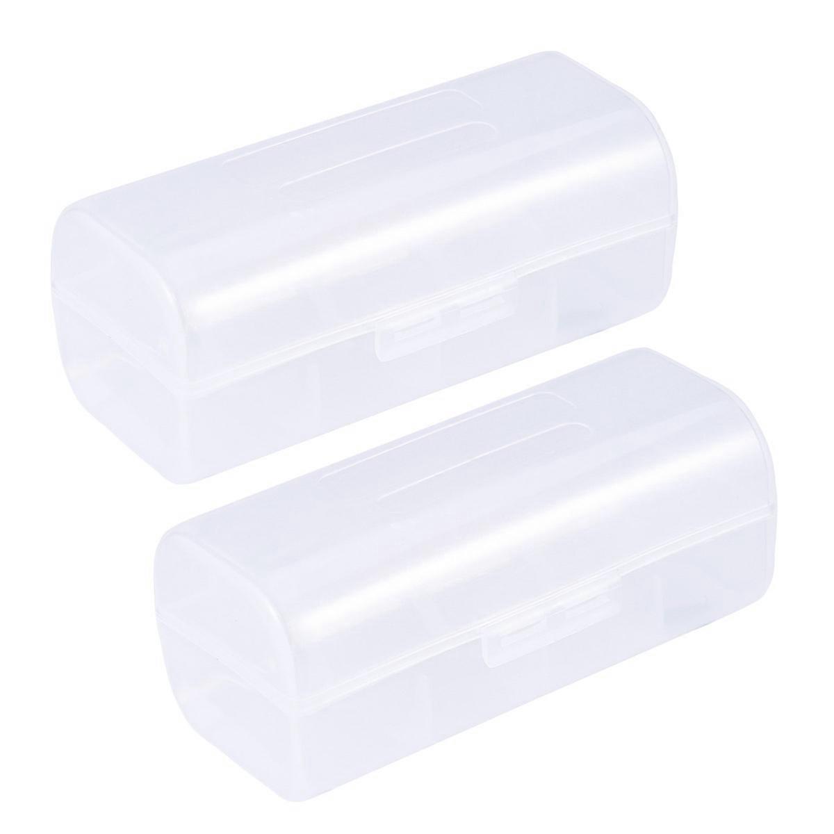 Transparent Plastic Storage Box for Battery Case 2 Pieces Efficient Organization Solution