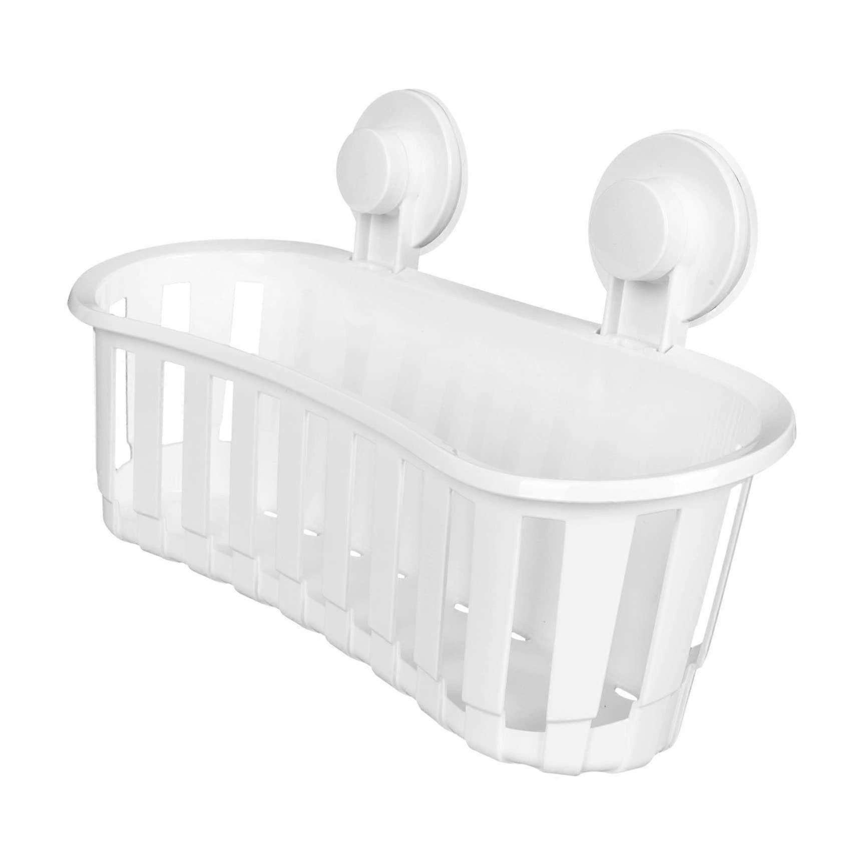 Wall Mounted Storage Rack with Hanging Basket, Space Saving Kitchen and Bathroom Organizer