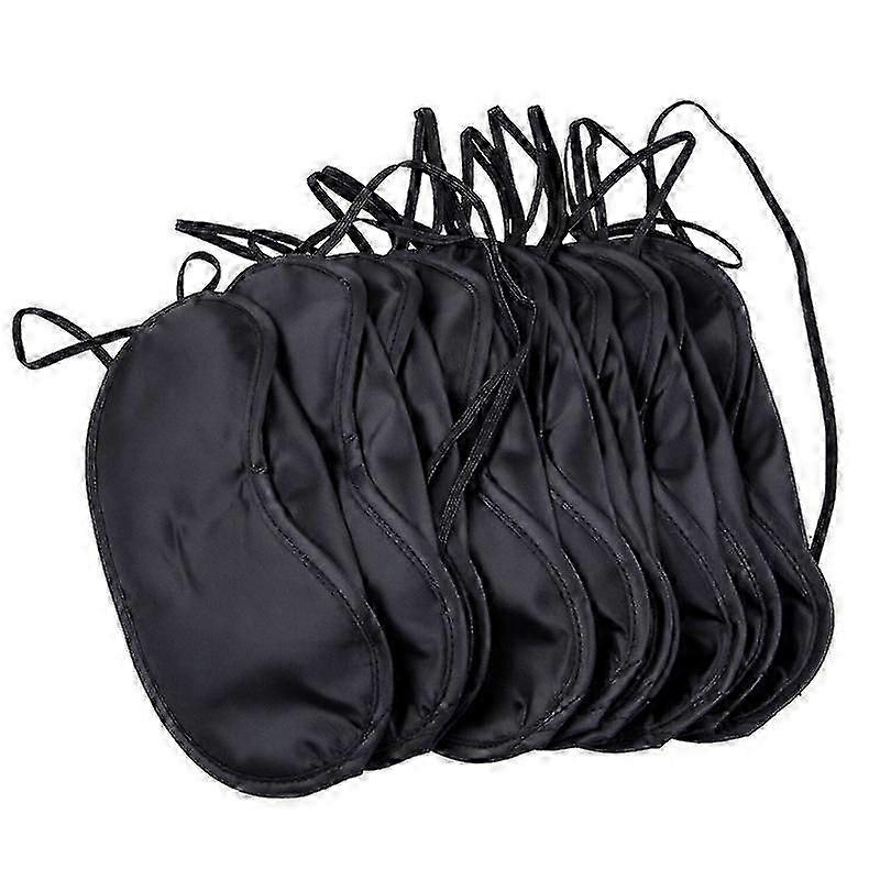KINZON 10-Pack Sleep Mask with Hood (Black)