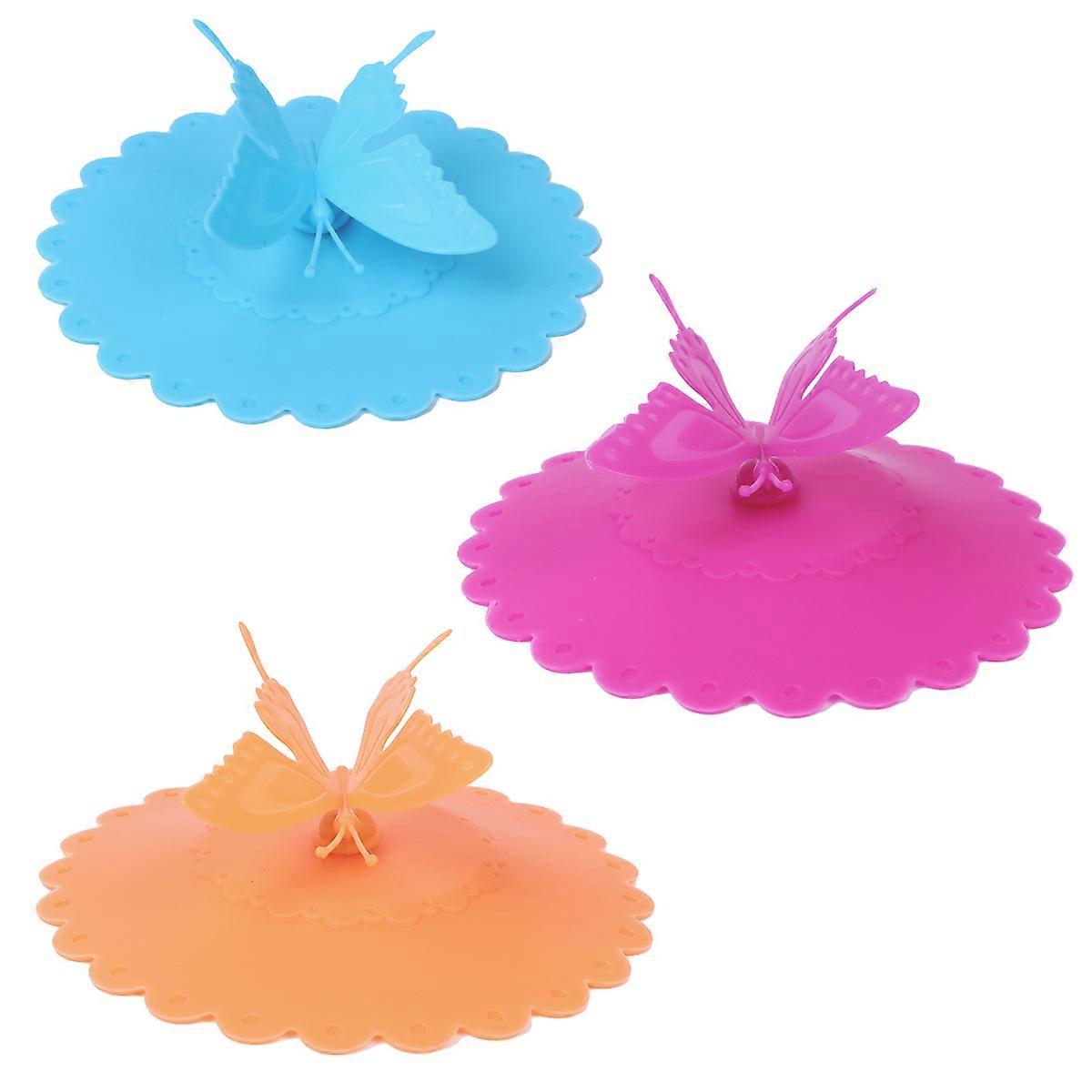 Silicone Household Cup Covers for Anti-Dust Use 3Pcs Assorted