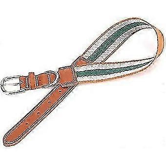 25-26 Adjustable Cowhide + Braided Dog Collar, Striped Collar, Soft Pet Collar For Small Medium Large Dogs