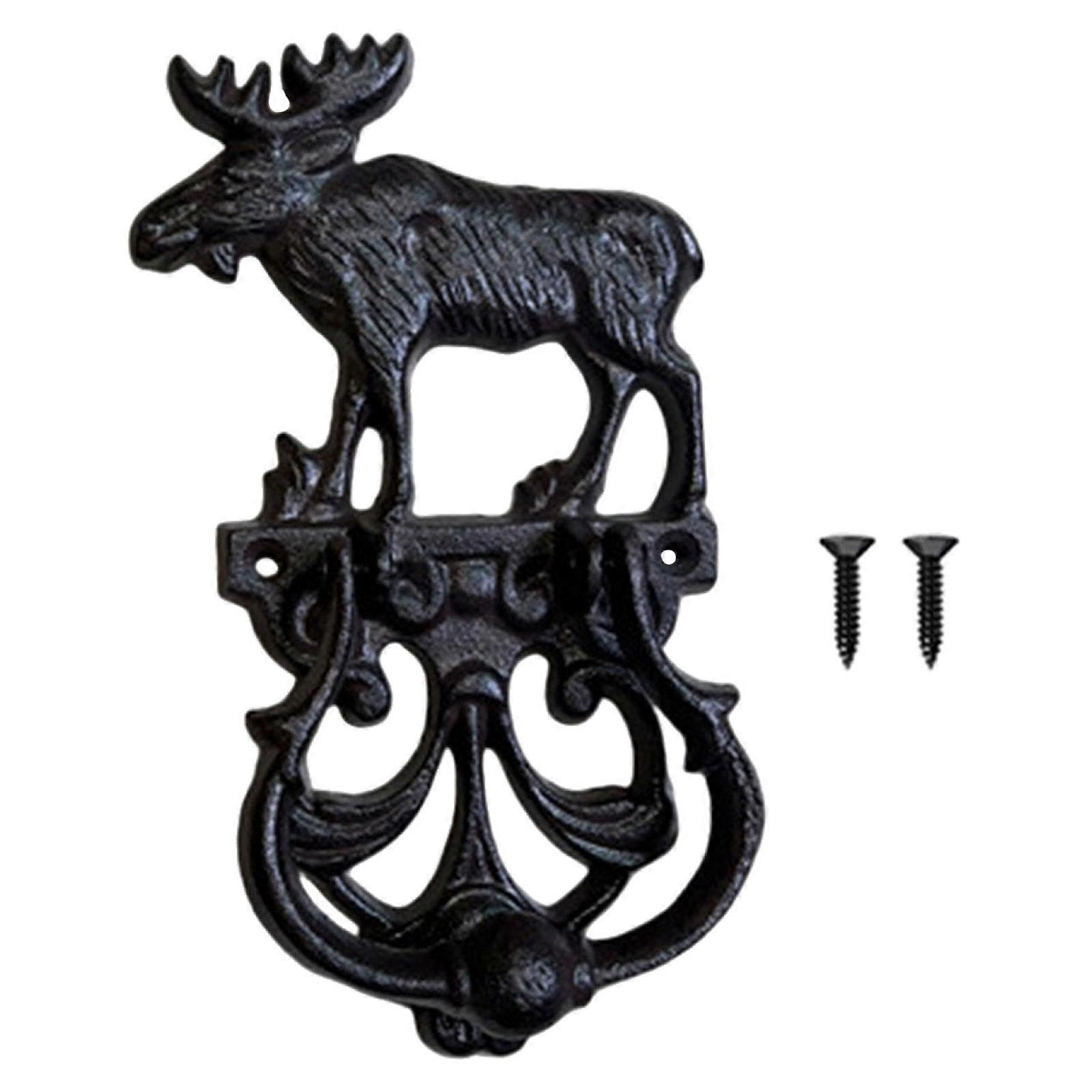 Vintage Elk Door Knocker Gate Knocker Handle Pull Sturdy Retro Decoration