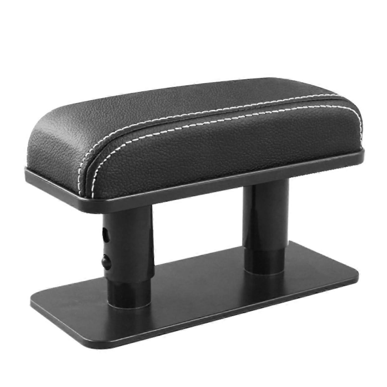 Car Armrest Pad with Adjustable Height PU Leather Cushion for Ergonomic Center Console Support