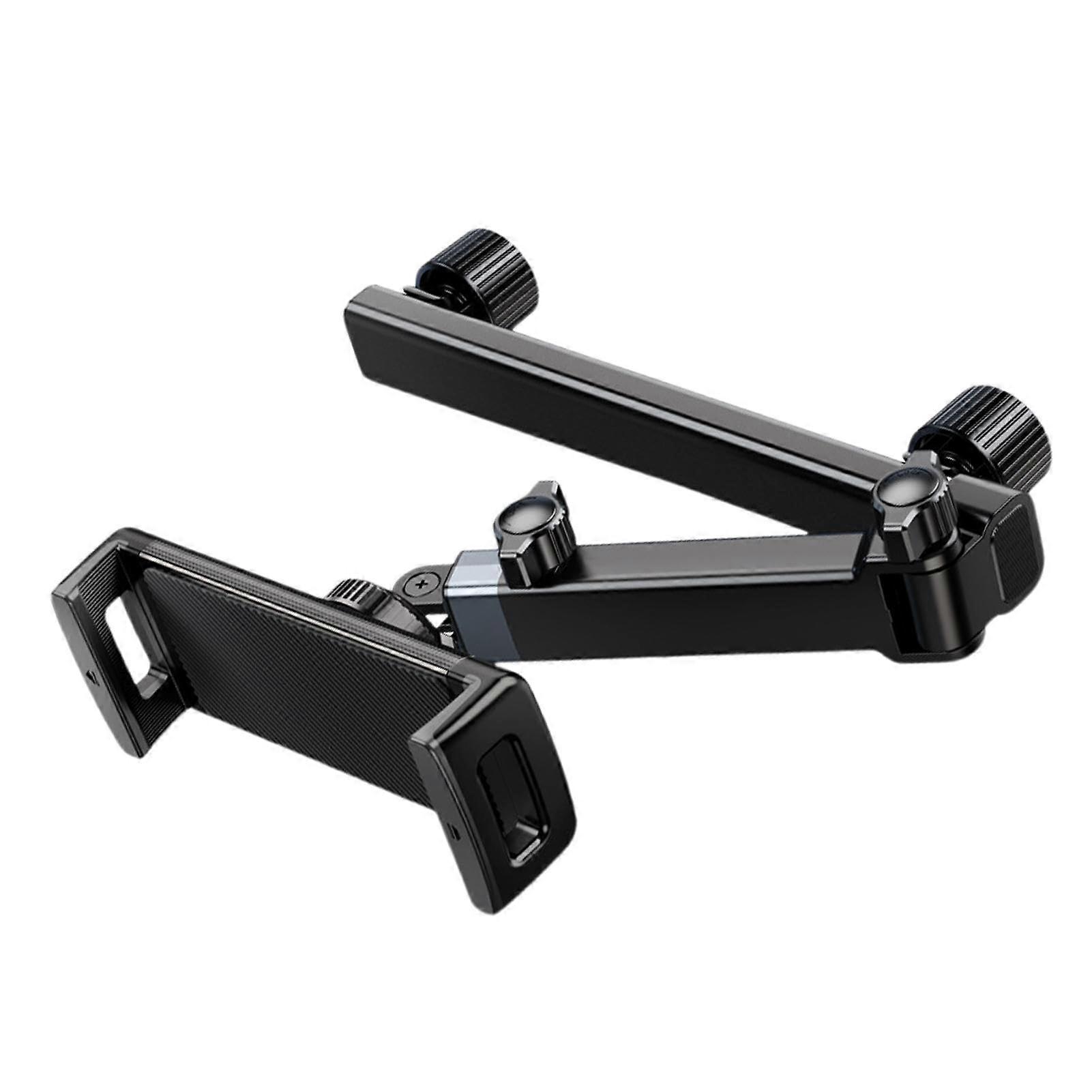 Car Headrest Tablet Holder with Adjustable Angle, Retractable Arm and USB Charging for Kids