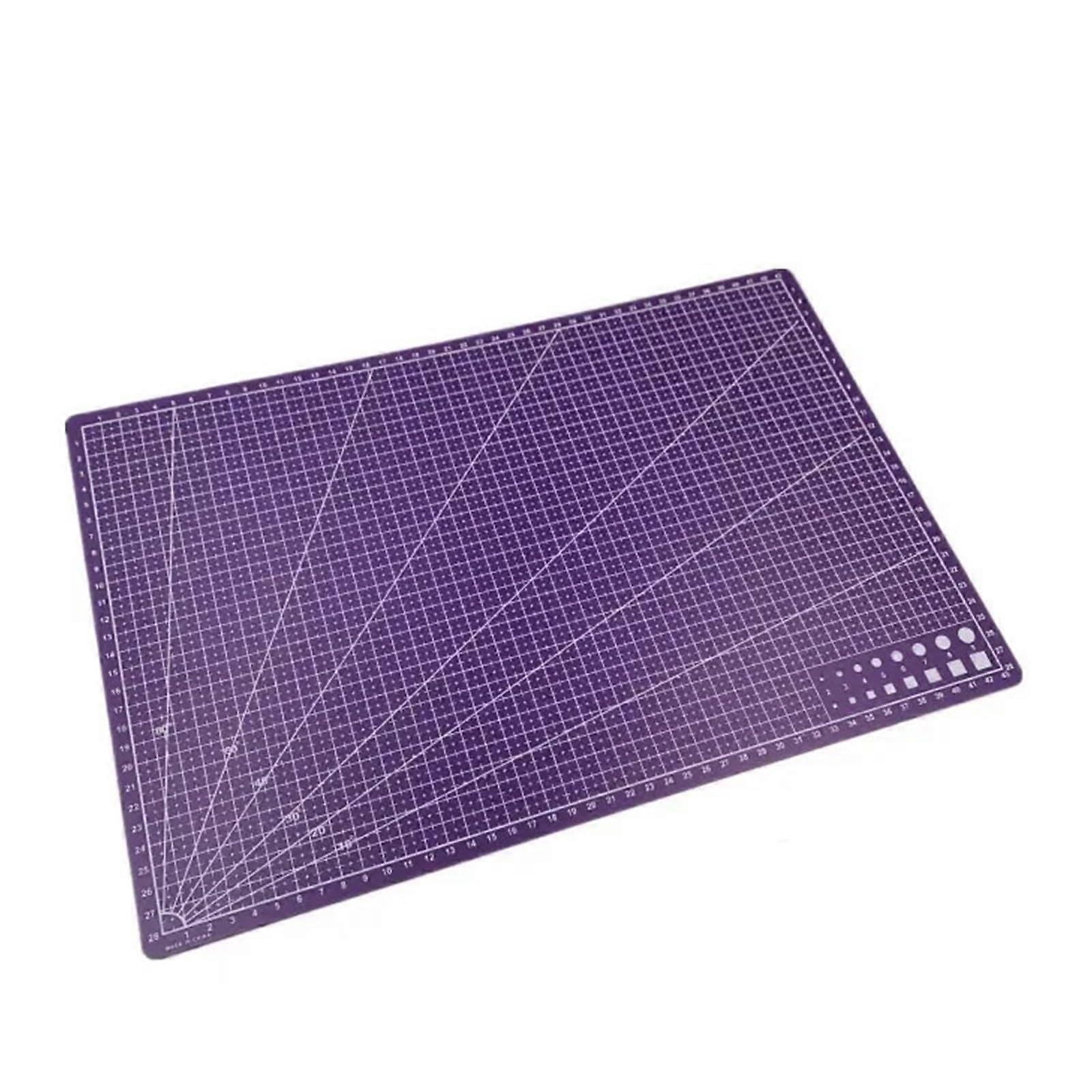 A5 Self Healing Cutting Mat with Precision Grid Lines Double Sided for DIY Crafting Purple
