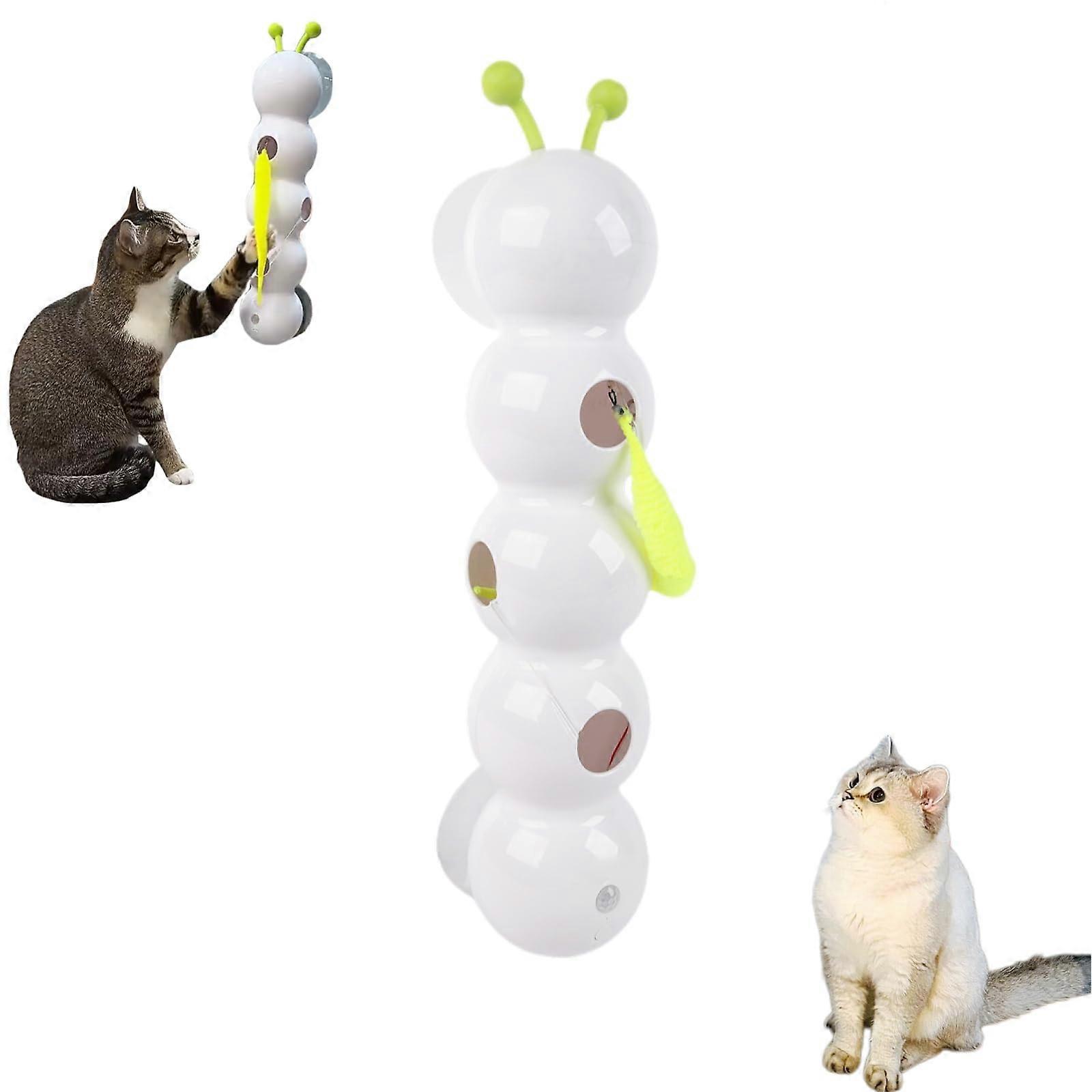 Interactive Caterpillar Smart Cat Toy with Motion Sensor and Suction Cup for Indoor Exercise (1pcs)