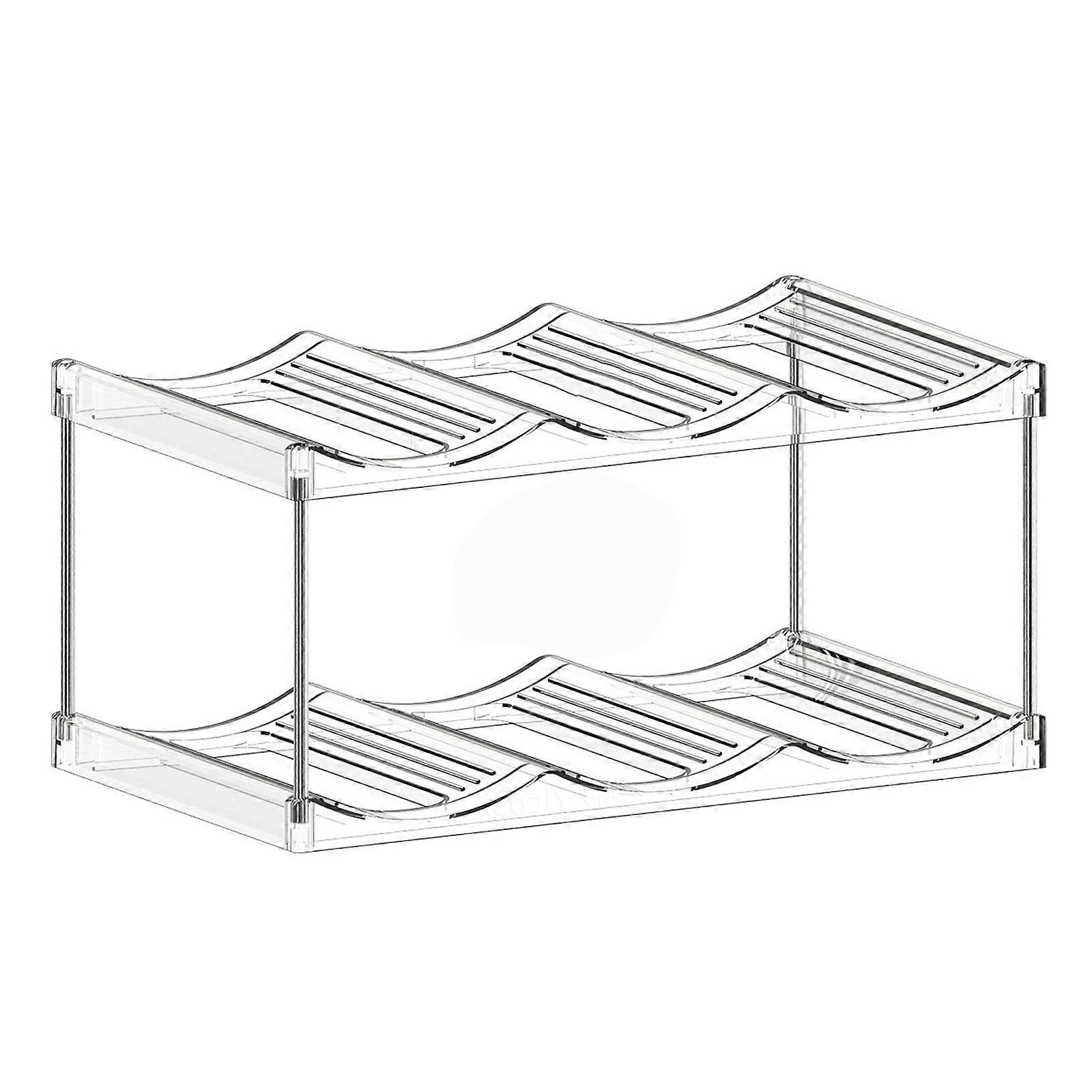 Multipurpose Stackable Rack for Beverages Display Including Wine and Cups Efficient Space Utilization Bar Office Multicolor