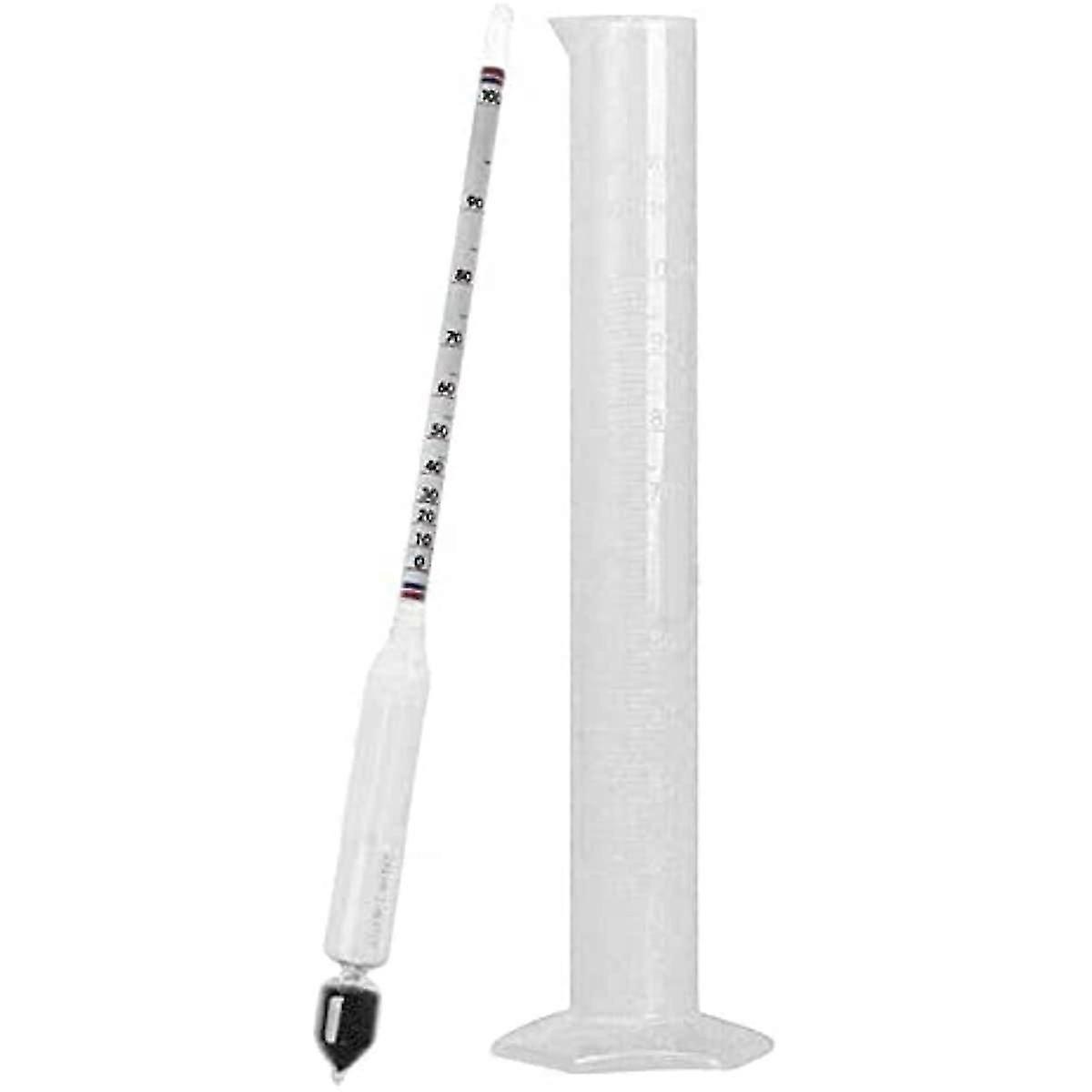 Donkivvy 100ml Alcohol Hydrometer 0-100% Tester with Measuring Cup