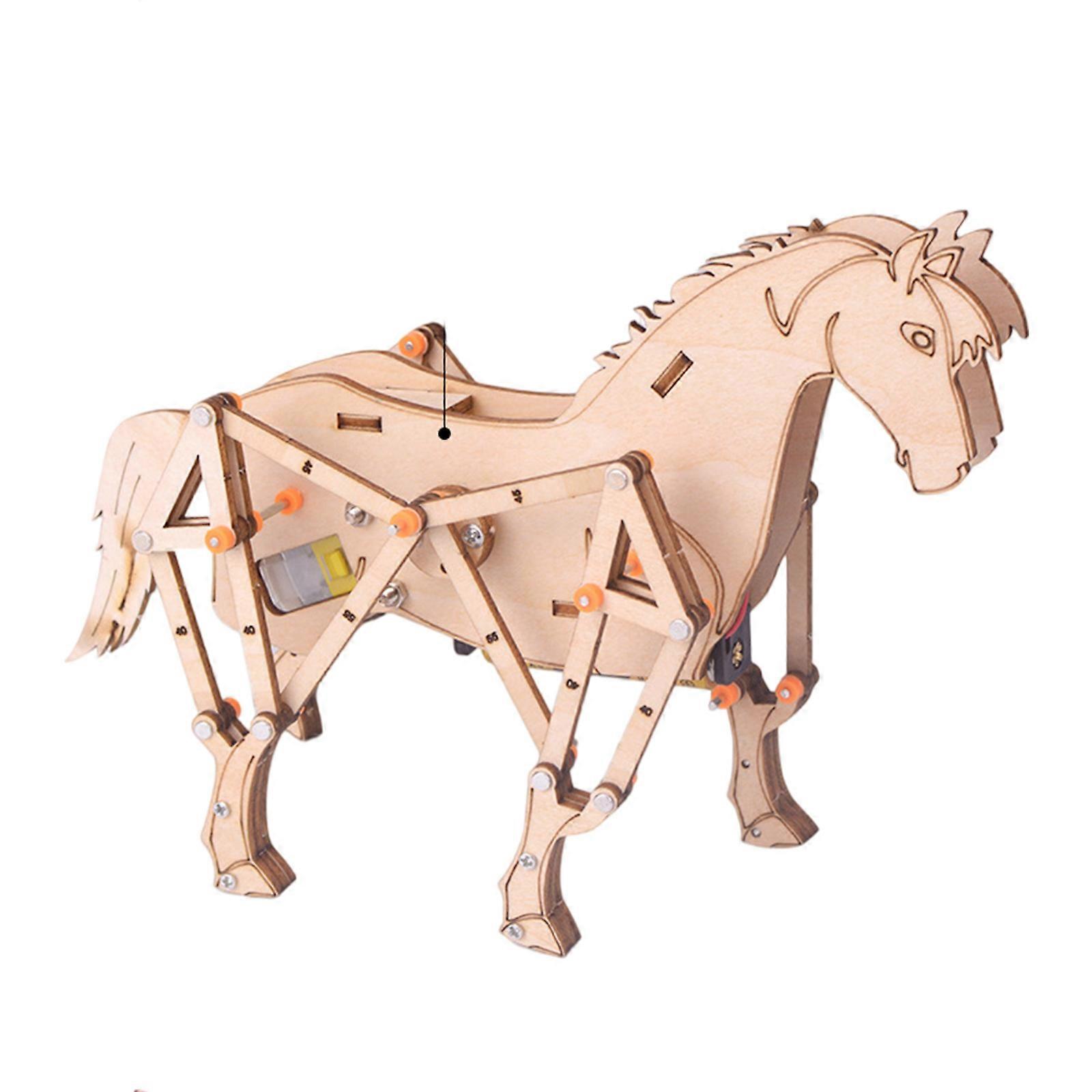 Children Mechanical Horse STEM Building Craft Toy For Creative Play And Learning Basic Engineering Educational Activity Multicolor