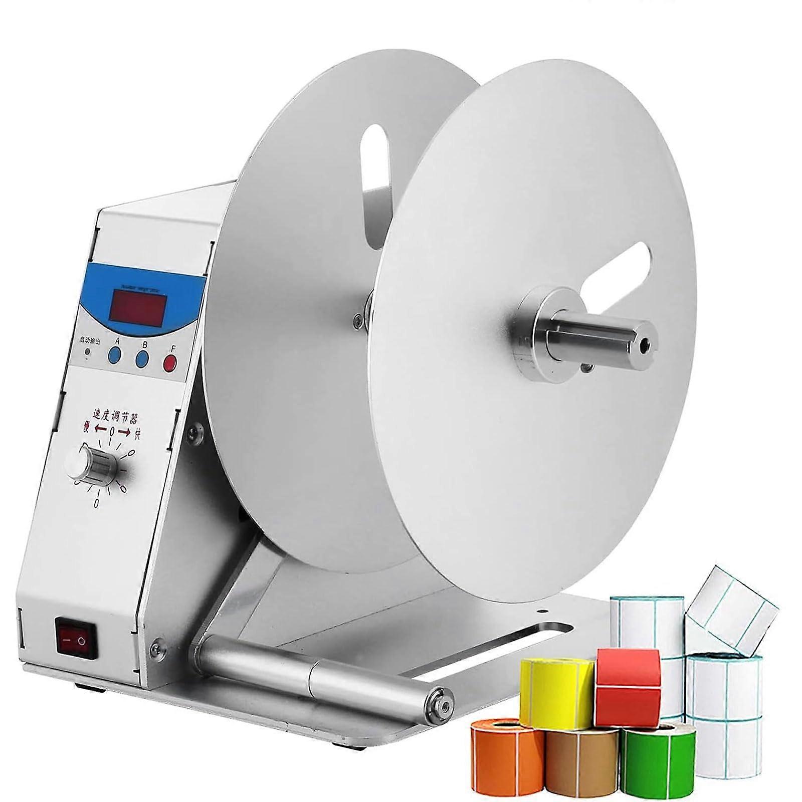 Automatic Label Rewinder with Adjustable Speed Control, BiDirectional Winding, Fits 13in Cores, Max 8.58in Roll