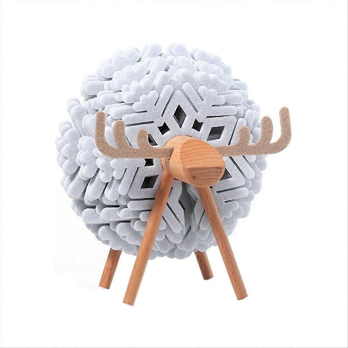 Sheep Shape Drink Coasters Cup Pads Insulated Round Felt As Shown