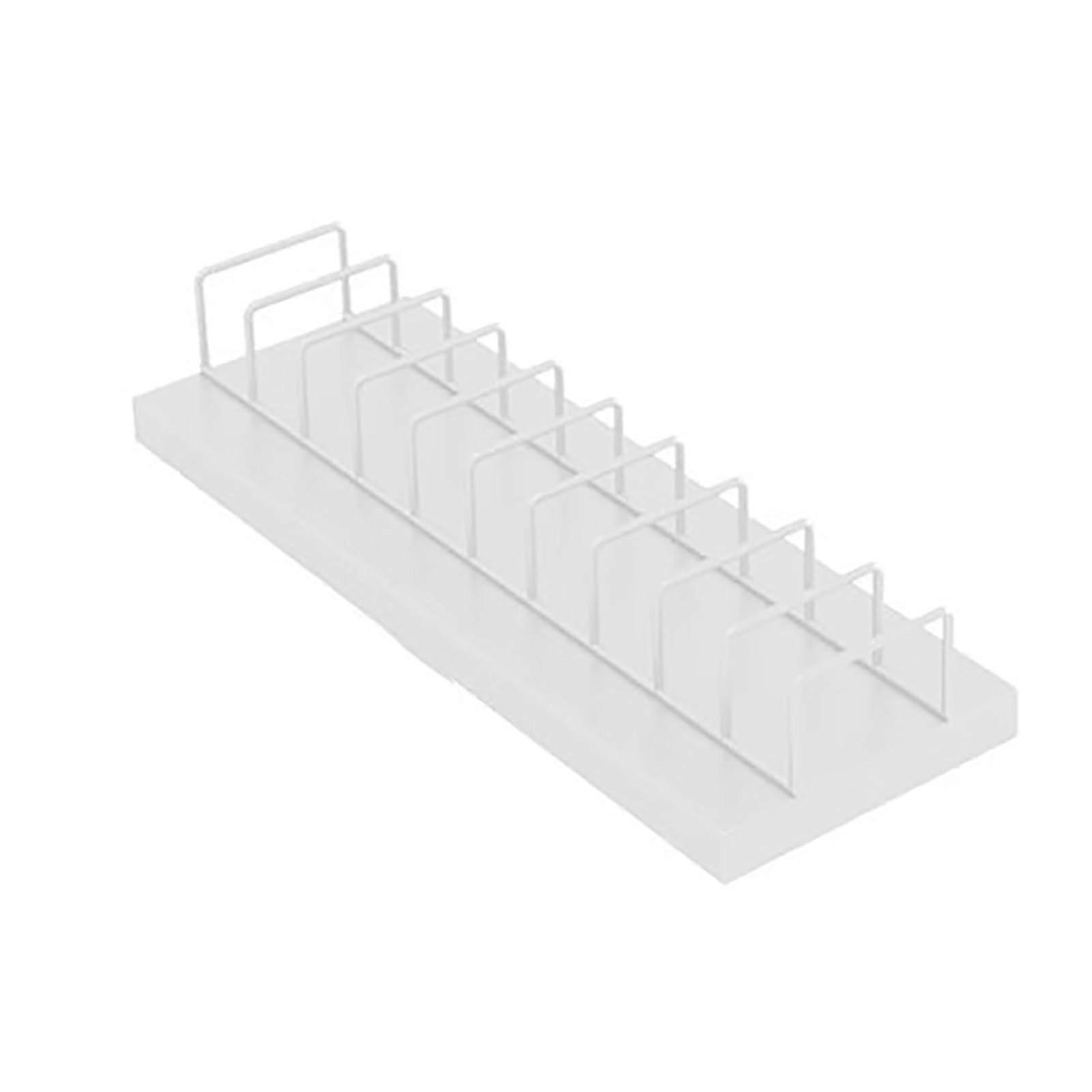 Small White Steel Tile Display Rack SpaceSaving AntiSlip Desktop Stand for Showroom