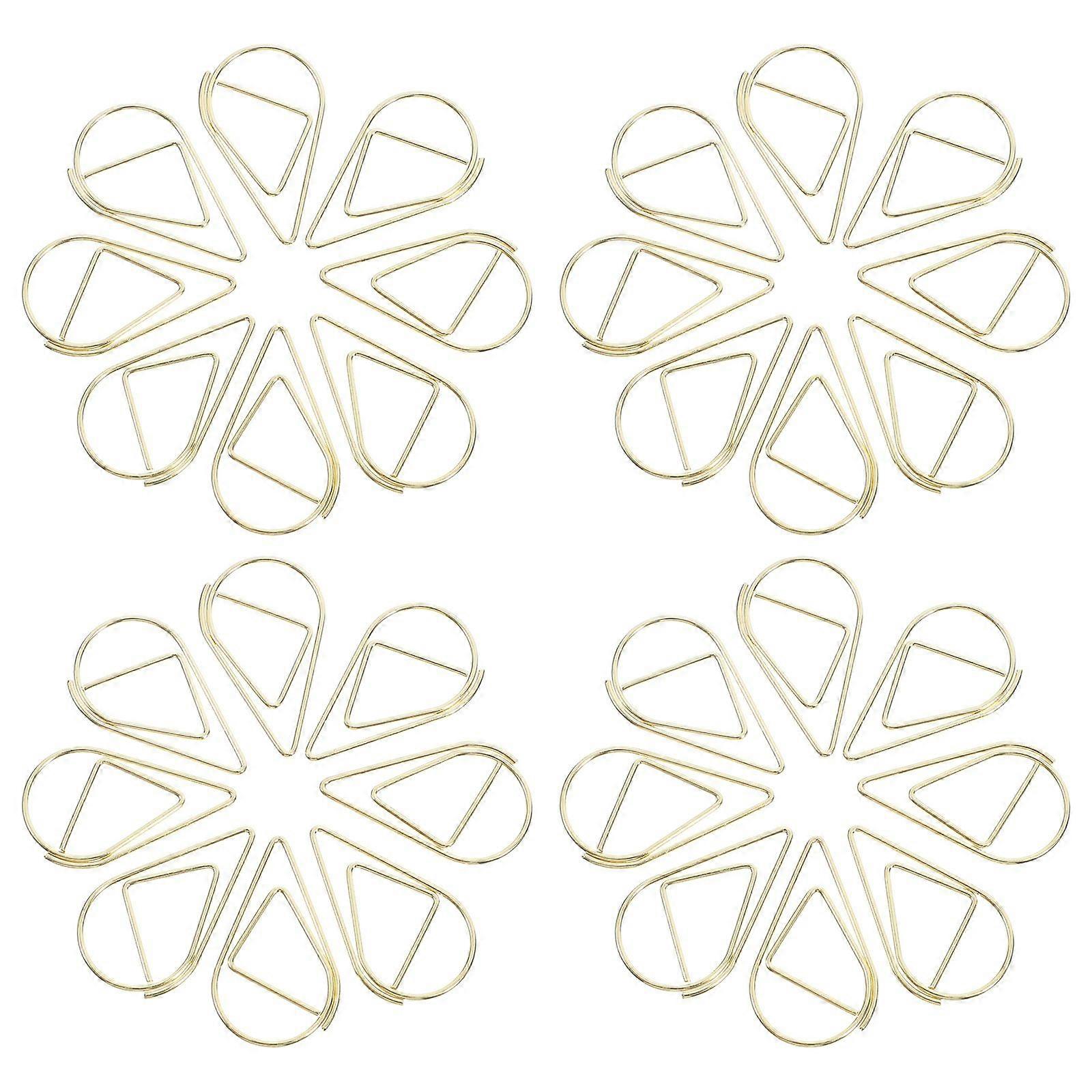 100pcs Paper Clips Drop Shaped Paper Clips Creative Paper Clips Document Paper Clips