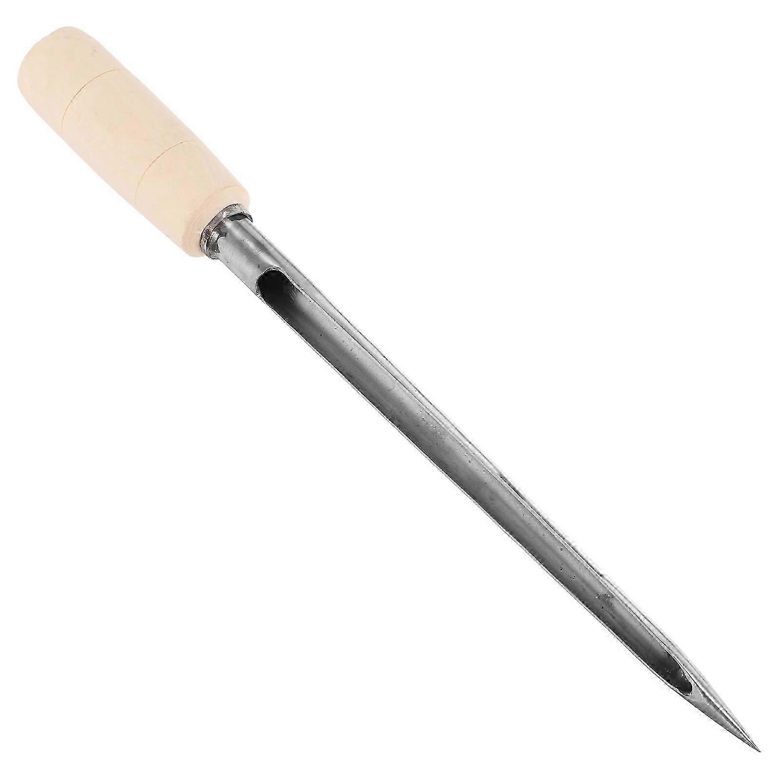 Grain sampling probe for soil testing, with a wooden handle, reusable.