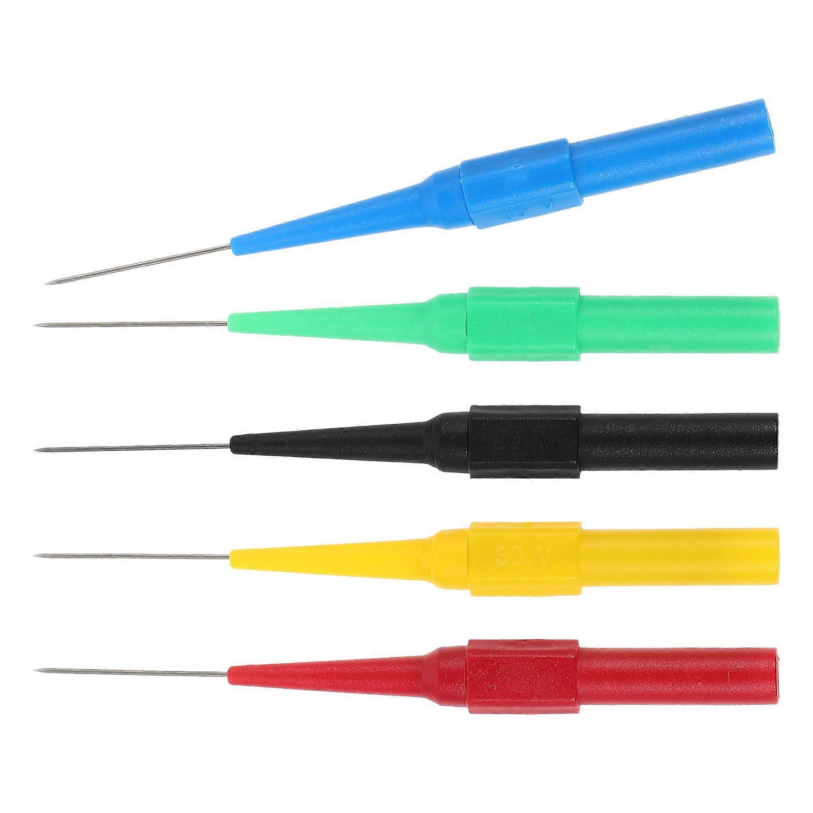 Automotive Repair Test Probes 5Pcs For Technicians Multi Color Precision Electrical Testing Tools Ultrathin Design