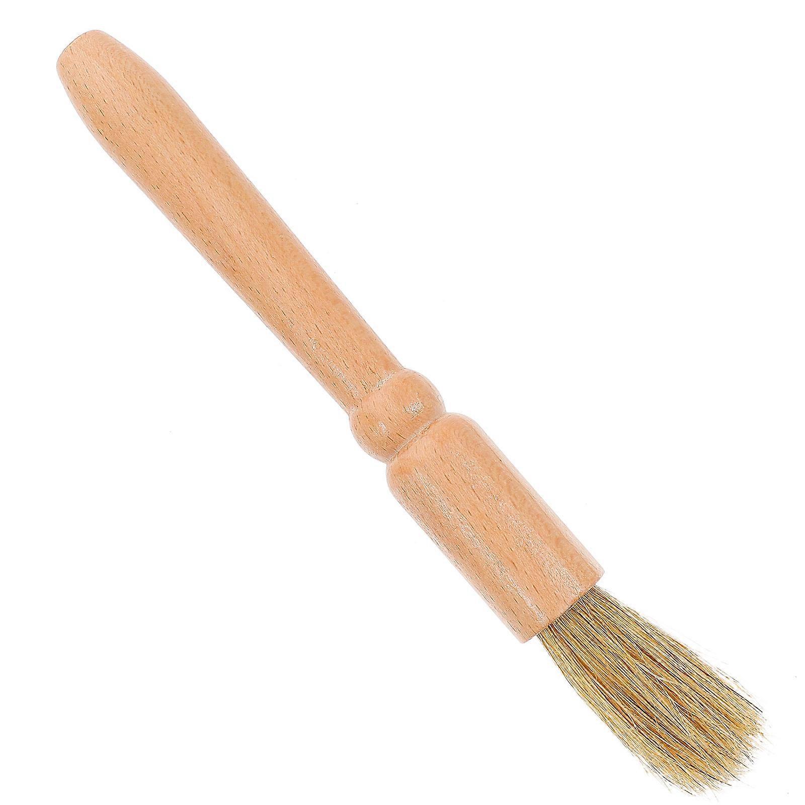 Coffee Brush for Espresso Machine Cleaning Wooden Handle Tool