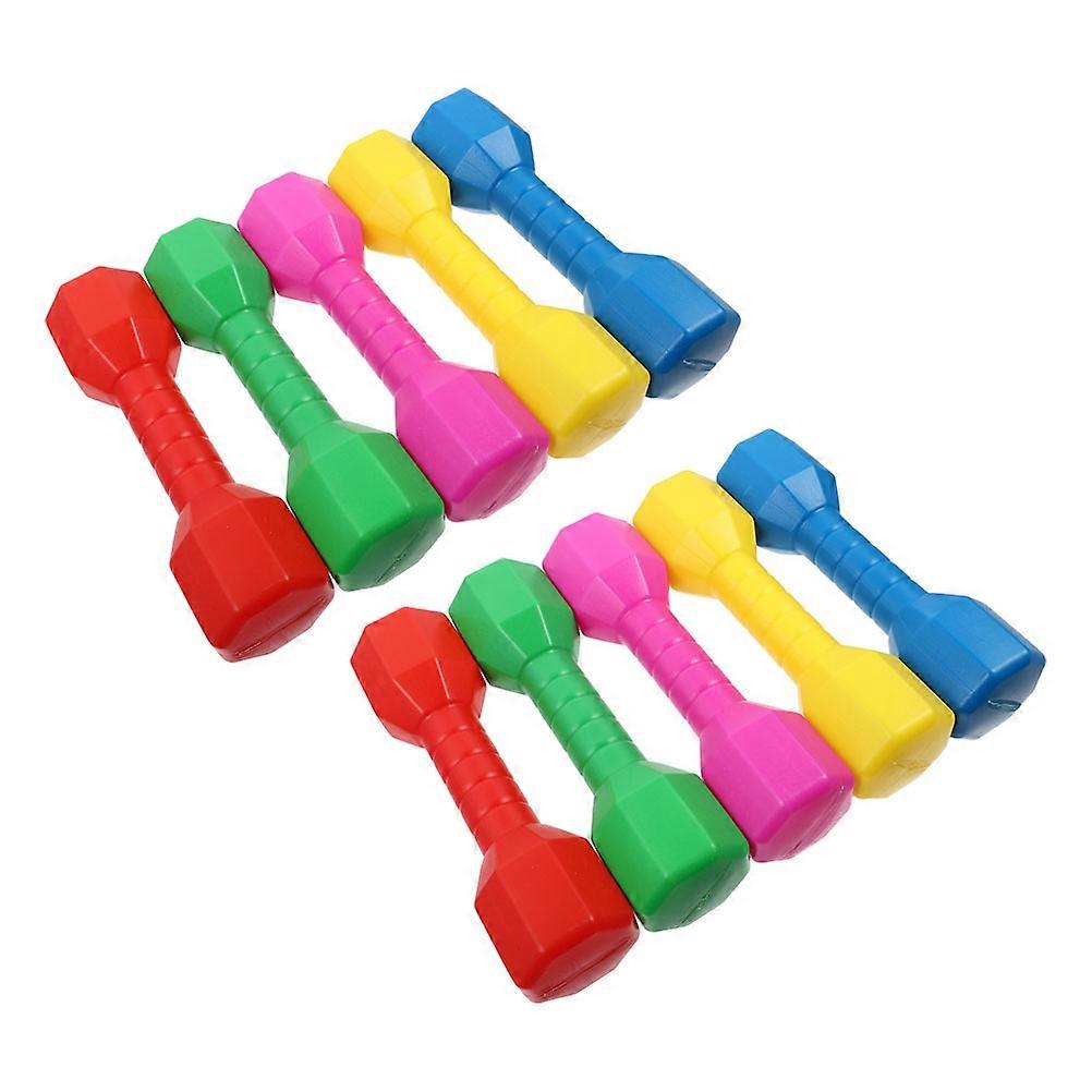 10Pcs Kids Plastic Dumbbell Set for Exercising Toddler Hand Weights