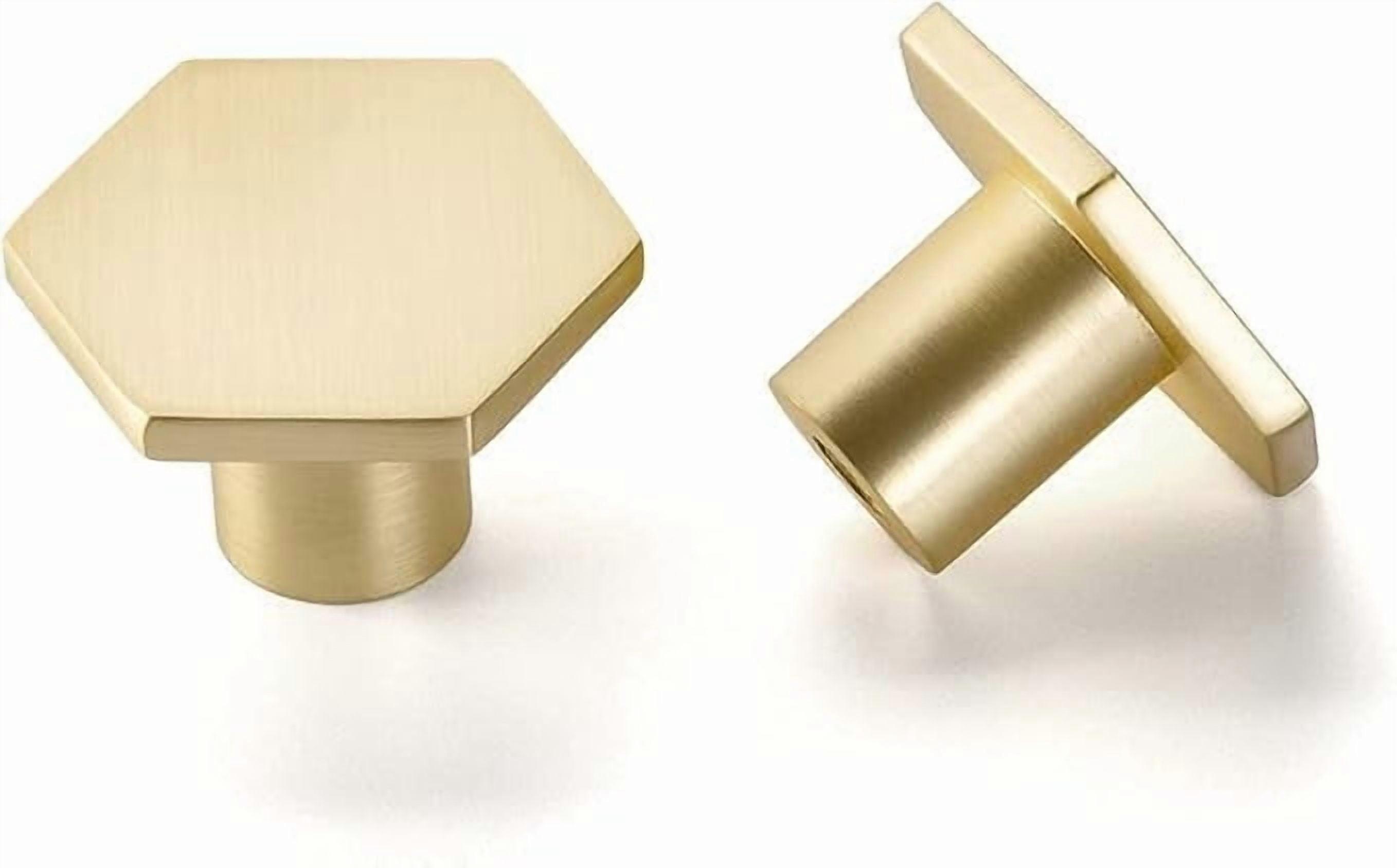 15Pack Gold Cupboard Knobs Kitchen Cabinet Knobs Brass Solid Drawer Hardware Cabinets Hardware