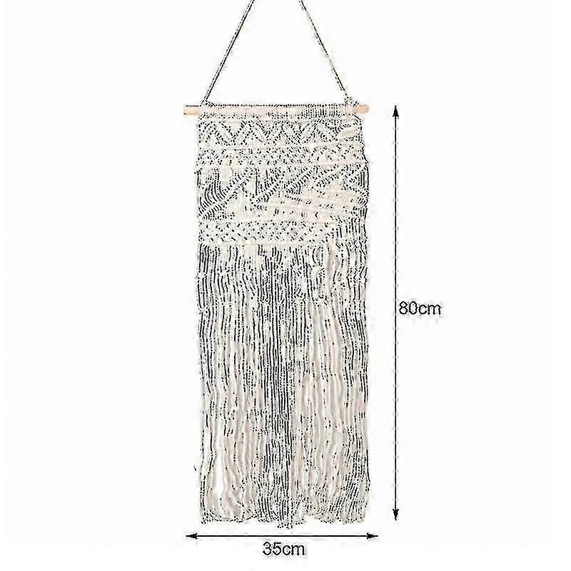 Macrame Wall Hanging Tapestry With Tassel Compatible With Boho Backdrop Decor