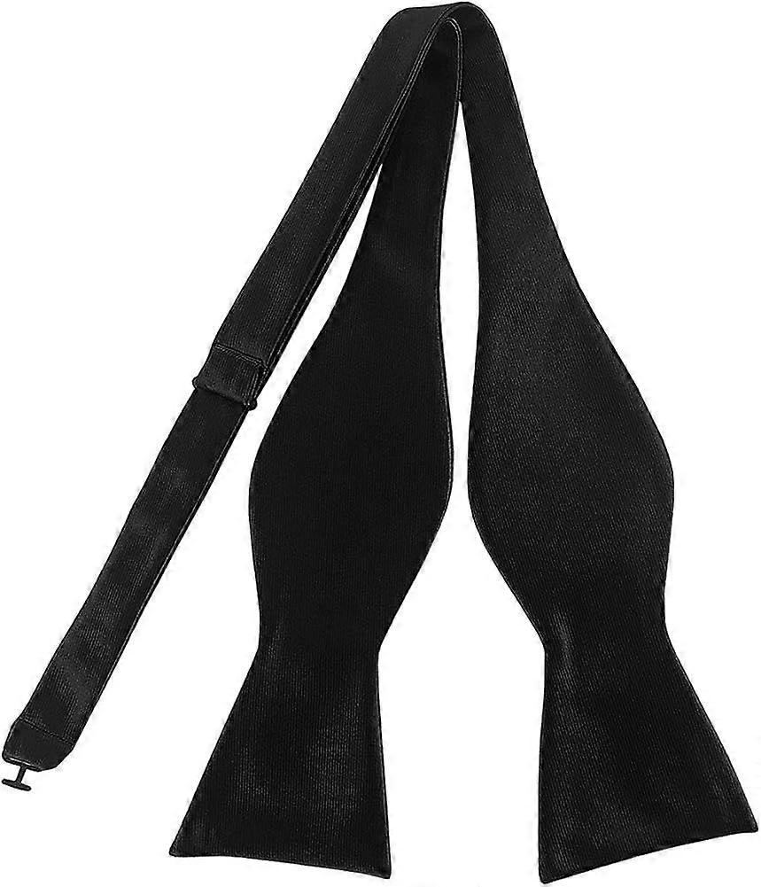 Acsergery Mens Exquisite Woven Silk Self Bowtie Solid Plain Bow Ties