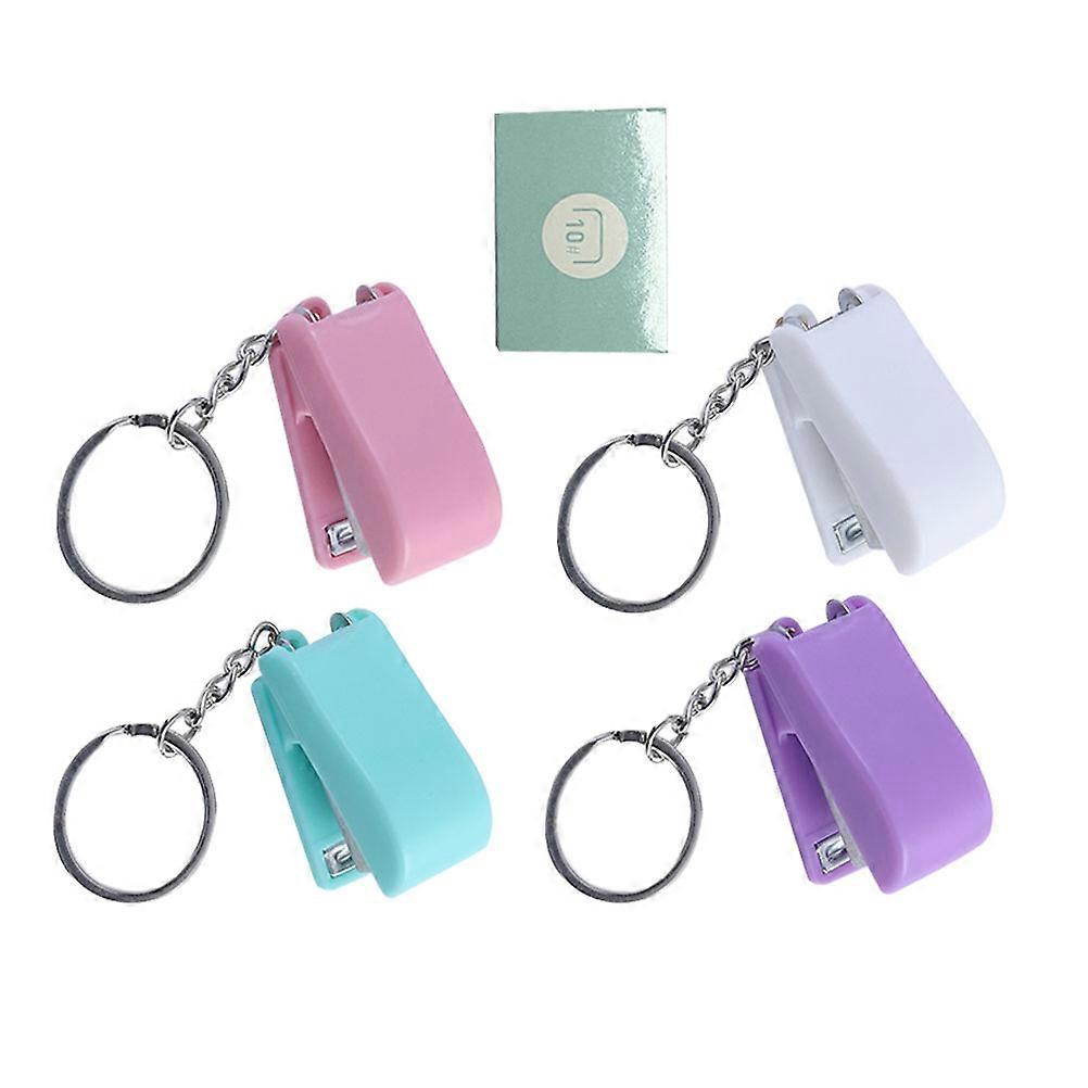 Keychain Stapler Book Binding Tool 1Set for Office Binding