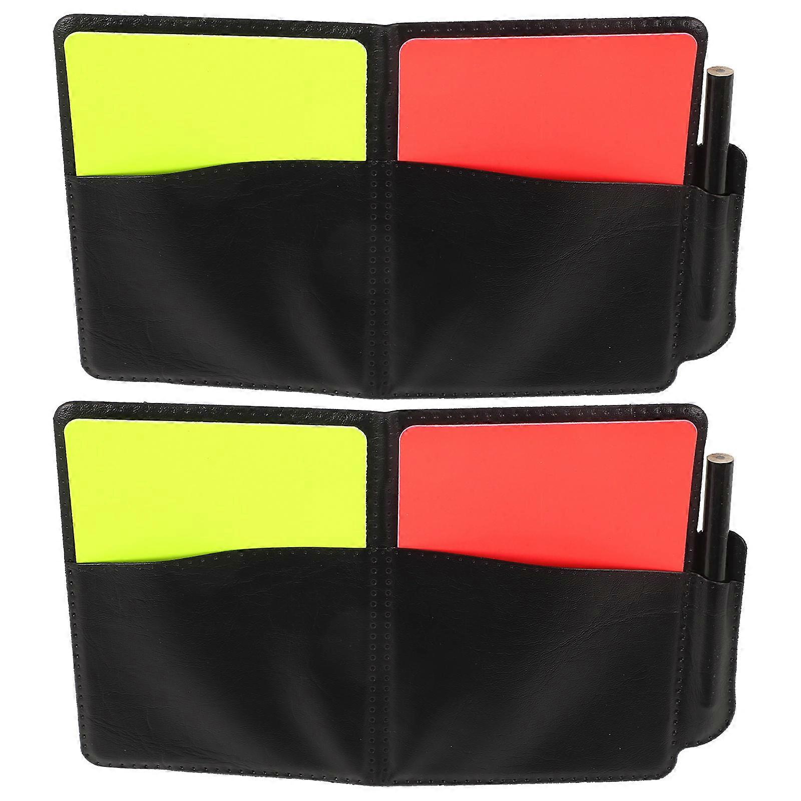 Standard Soccer Referee Kit Cards Notepad Pen Kit 4Sets