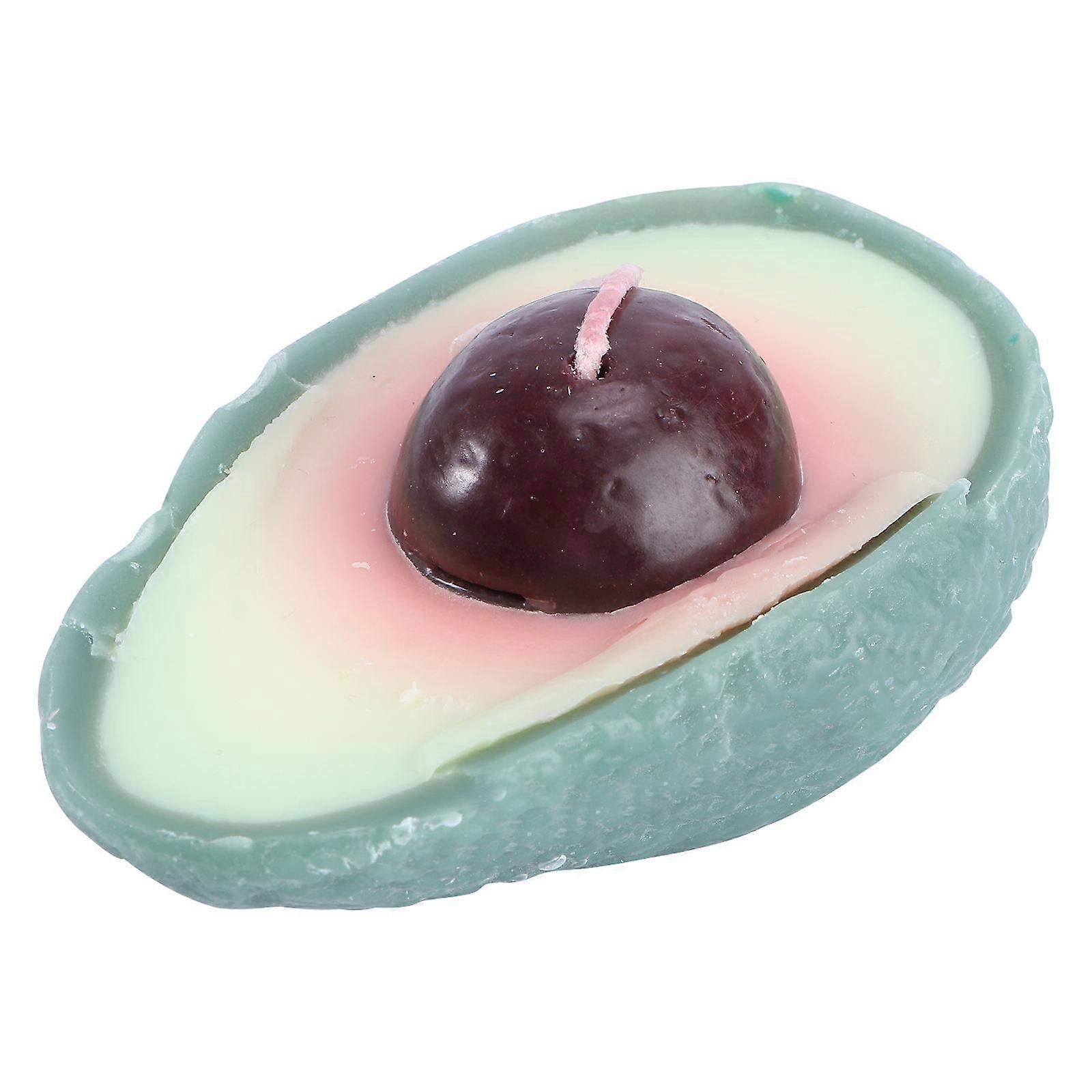 Table Candle Simulation Avocado Aromatherapy Candle for Decoration 2Pcs