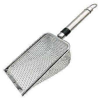 Stainless Steel Cat Litter Scoop with Dense Mesh for Reptiles and Small Pets, 2-Pack