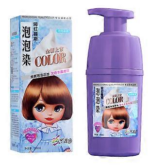 330ml Mousse Bubble Hair Dye Plant Long Lasting Bubble Hair Color Shampoo for Women Men Mocha Brown