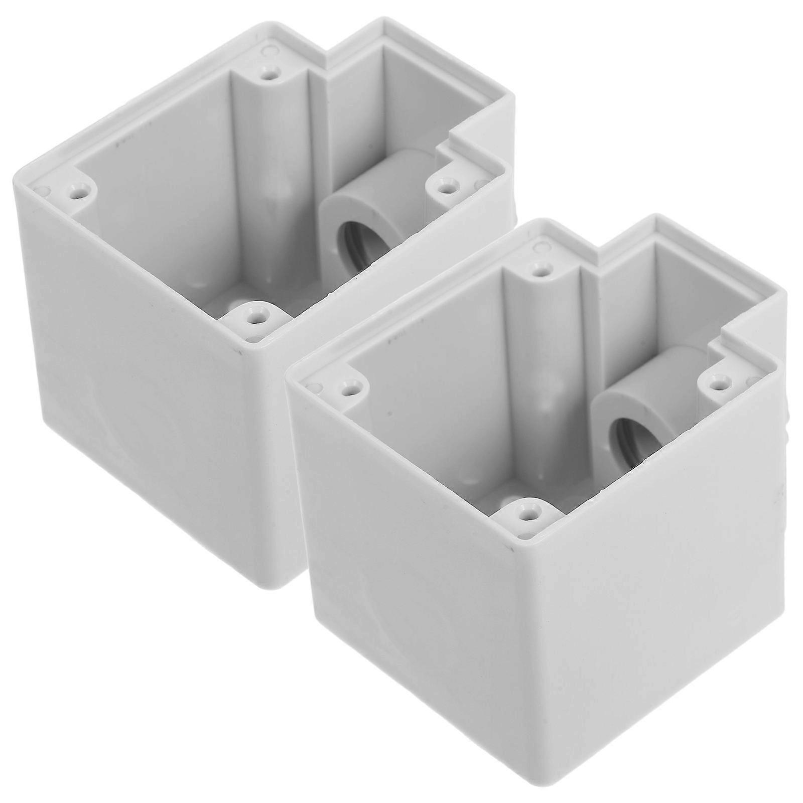 Waterproof Power Socket Outdoor Electrical Box for Cable Management 2Pcs