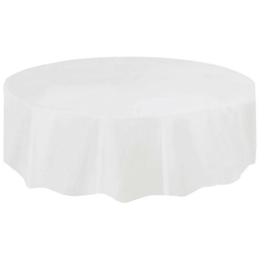PEVA Disposable Waterproof Solid Color Party Round Tablecloth Table Covers
