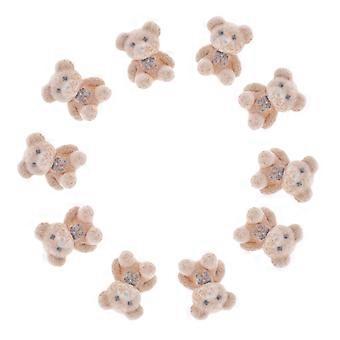10 mini oursons floqués, décorations miniatures pour mariage et fête, pour table