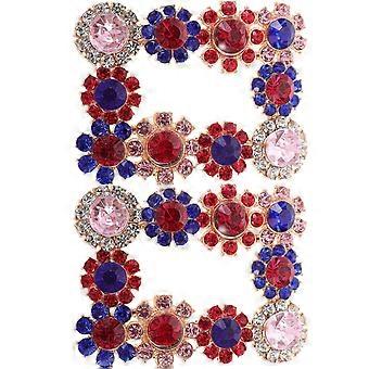 2pcs Rhinestone Shoe Flower Shoe Crystal Jewelry Bridal Shoe Jewelry Clips