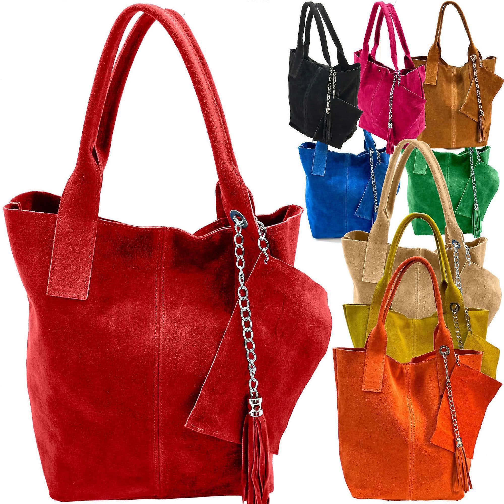 Large Suede Leather Bag Shopper